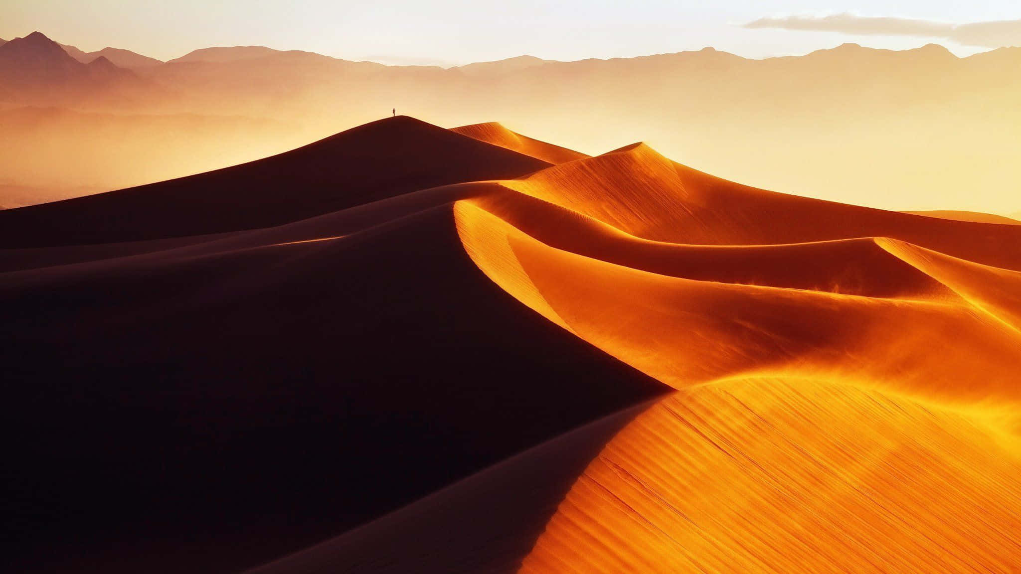 Sand Dunes, sunset, golden sand dunes, Full HD Desktop Wallpaper