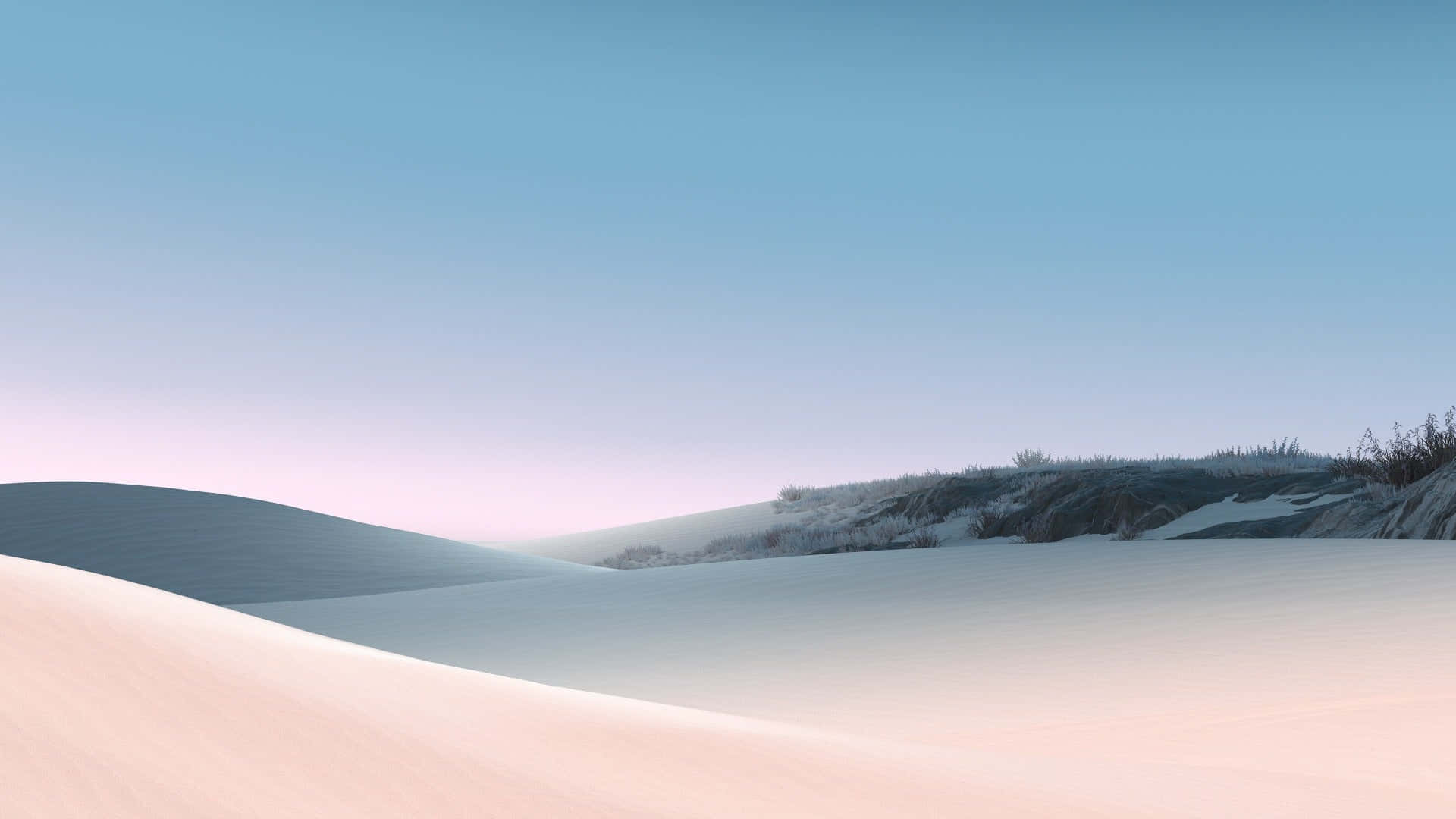Sand Dunes, Sunset, twilight sky, Full HD Desktop Wallpaper