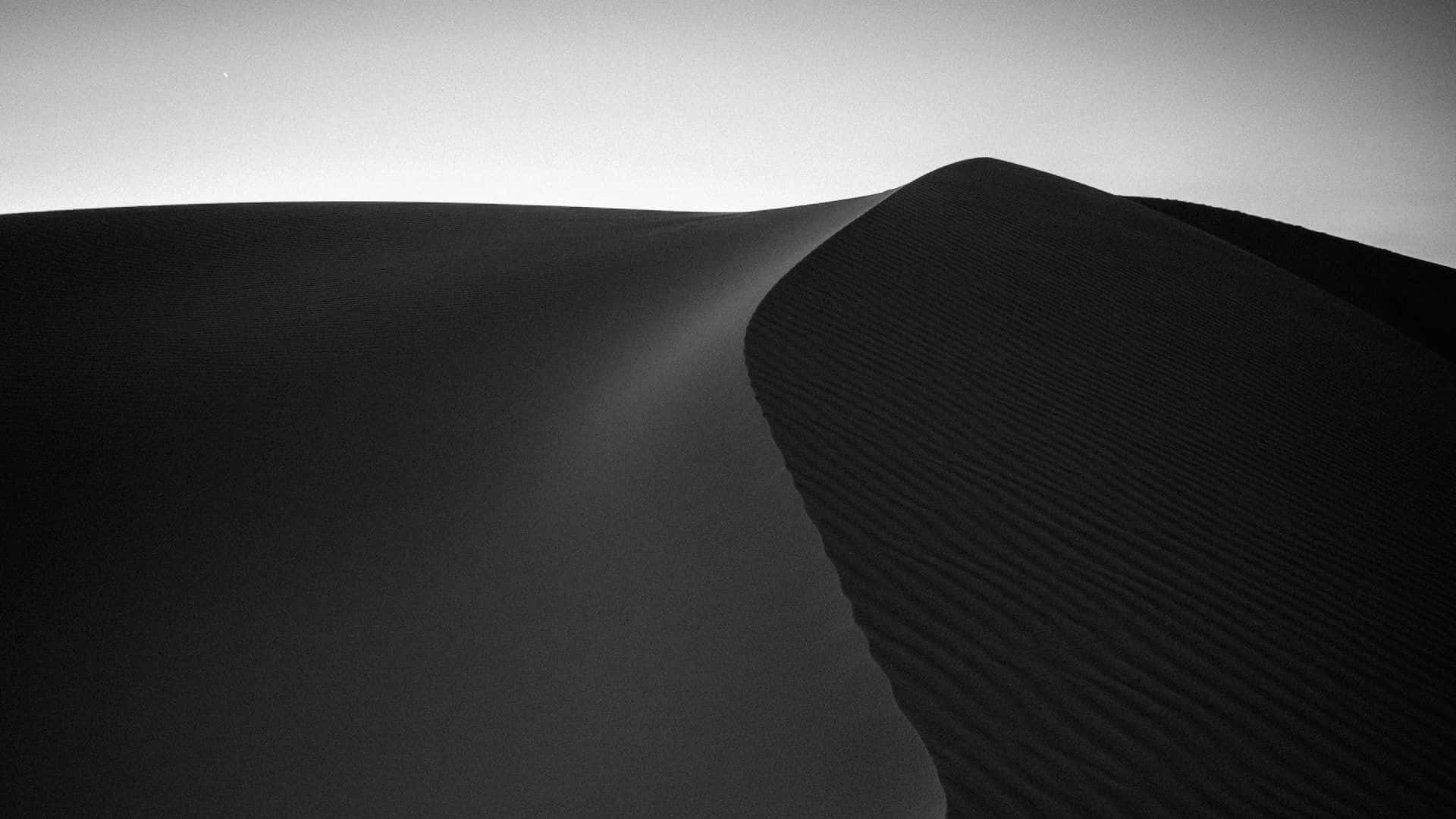 Sand Dunes, Sunset, monochrome, Full HD Desktop Wallpaper