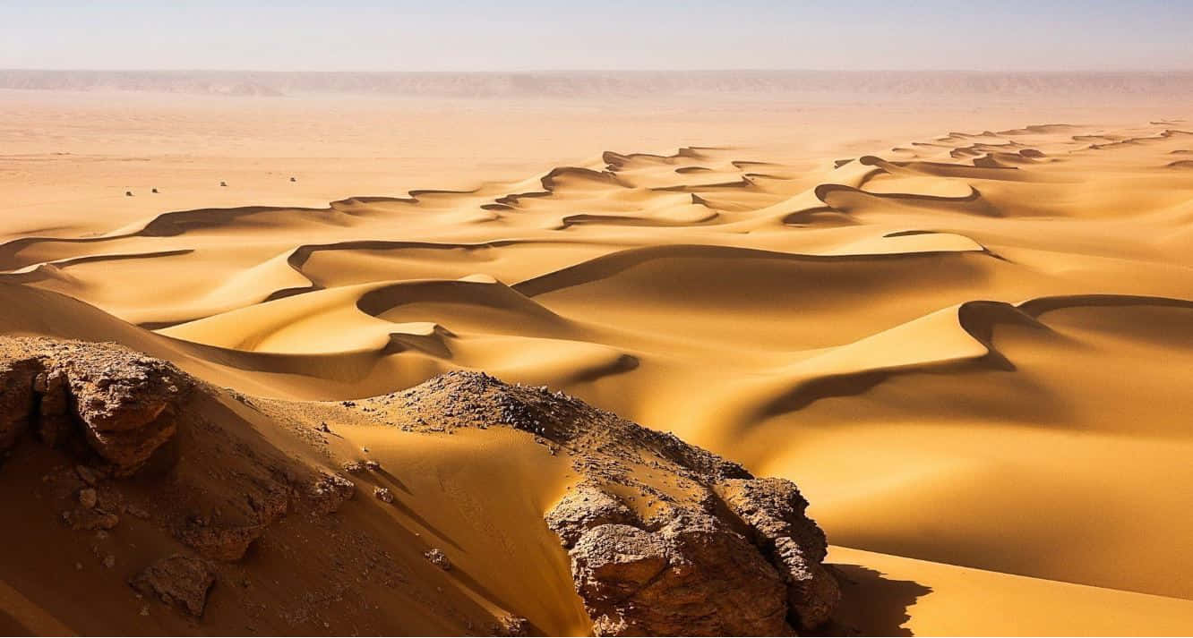 Sand Dunes, Sunset, golden dunes, HD Desktop Wallpaper