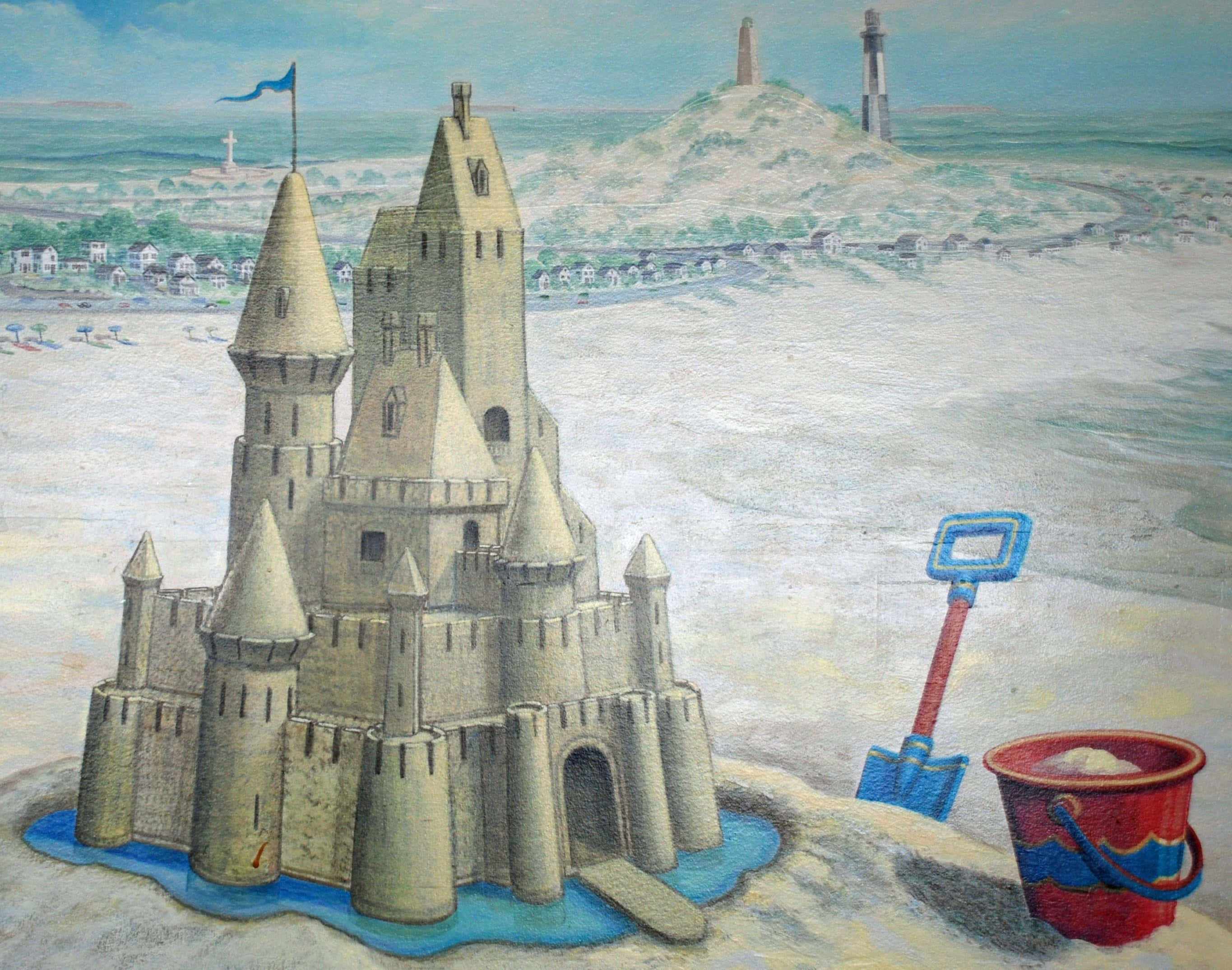 Sandcastles, turrets, drawbridge, 2K Desktop Wallpaper