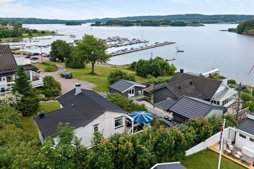 Sandefjord, coastal community, marina view, SD Desktop Wallpaper