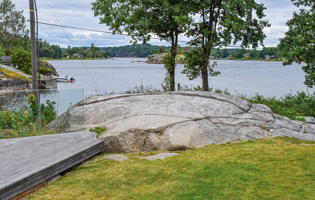 Sandefjord, coastal landscape, wooden deck, SD Desktop Wallpaper