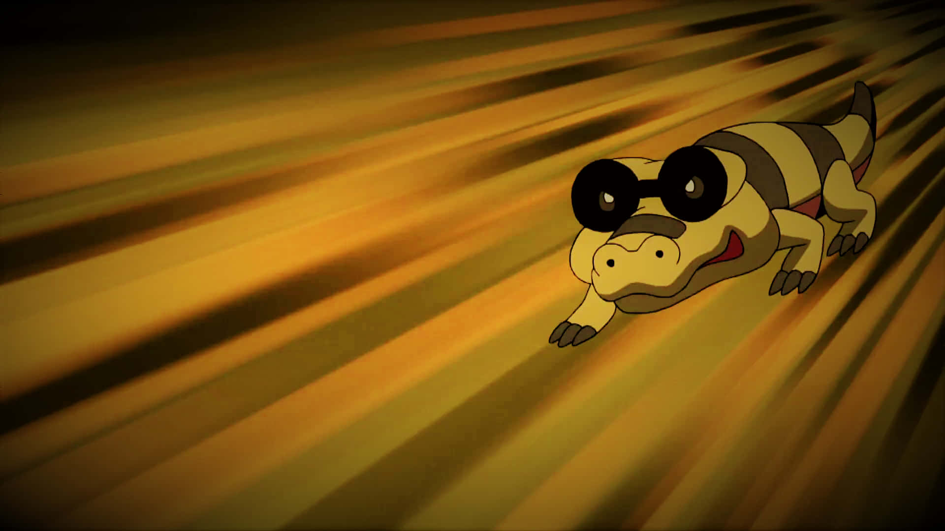 Sandile, sunglasses, streaked golden background, Full HD Desktop Wallpaper
