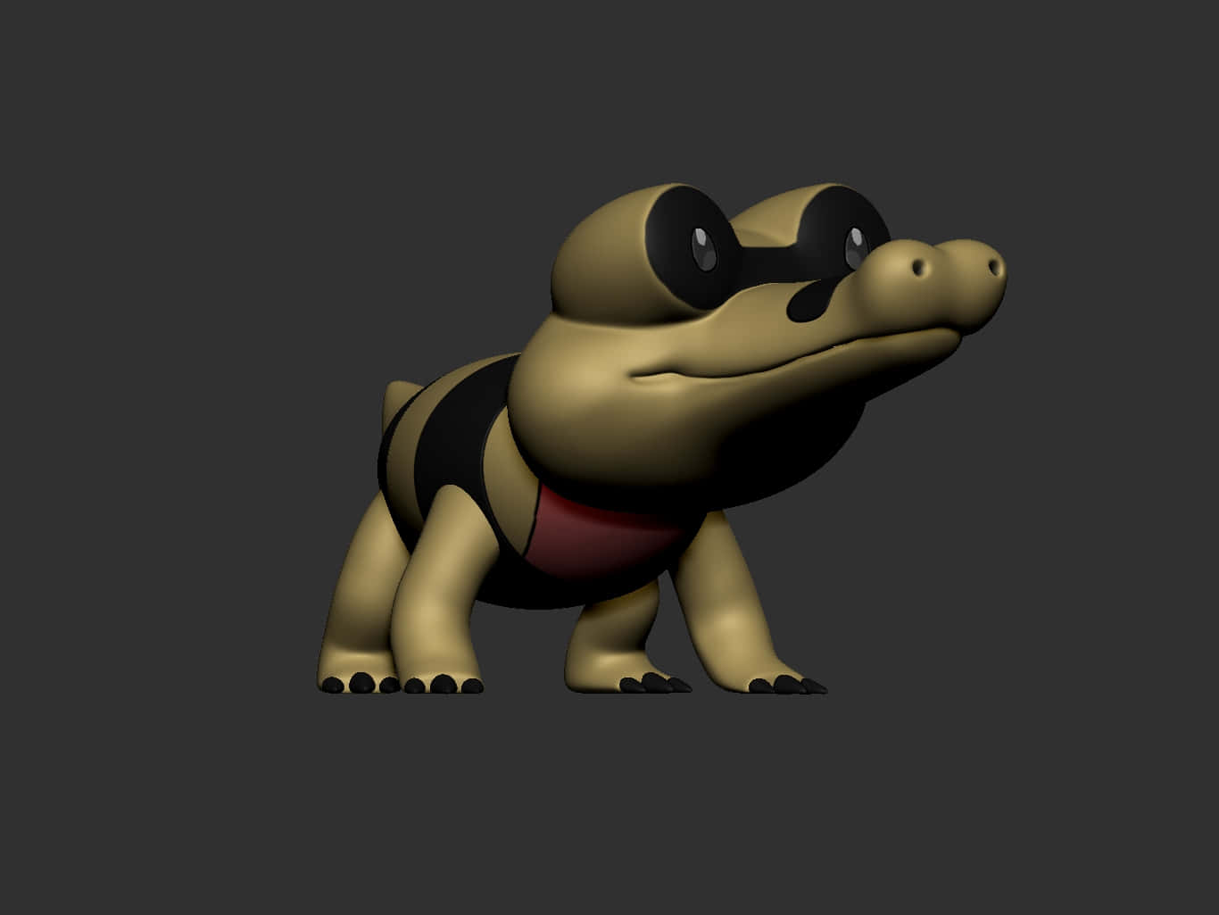 Sandile, 3D model, black stripes, HD Desktop Wallpaper