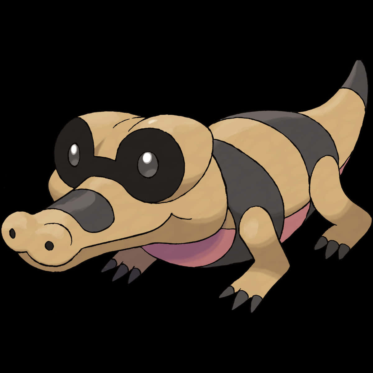 Sandile, tan and black stripes, pink belly, SD Desktop Wallpaper