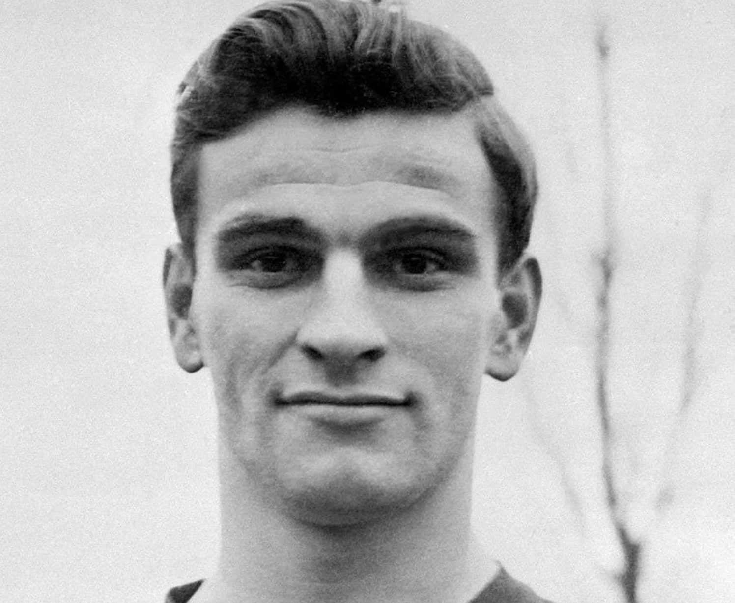 Sandor Kocsis, Hungarian footballer, black and white portrait, HD Desktop Wallpaper