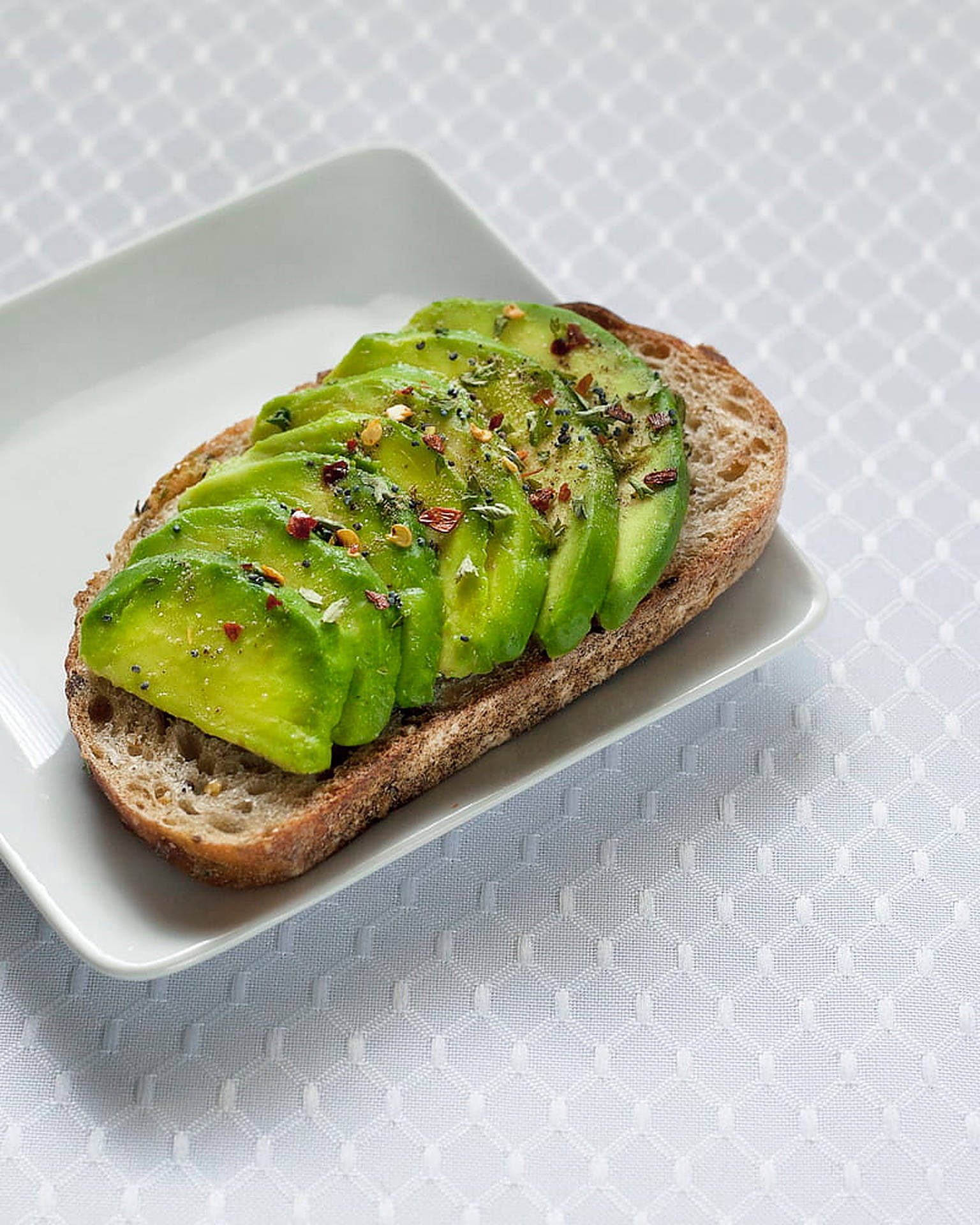 avocado toast sandwich, red pepper flakes, herbs, Full HD Phone Wallpaper