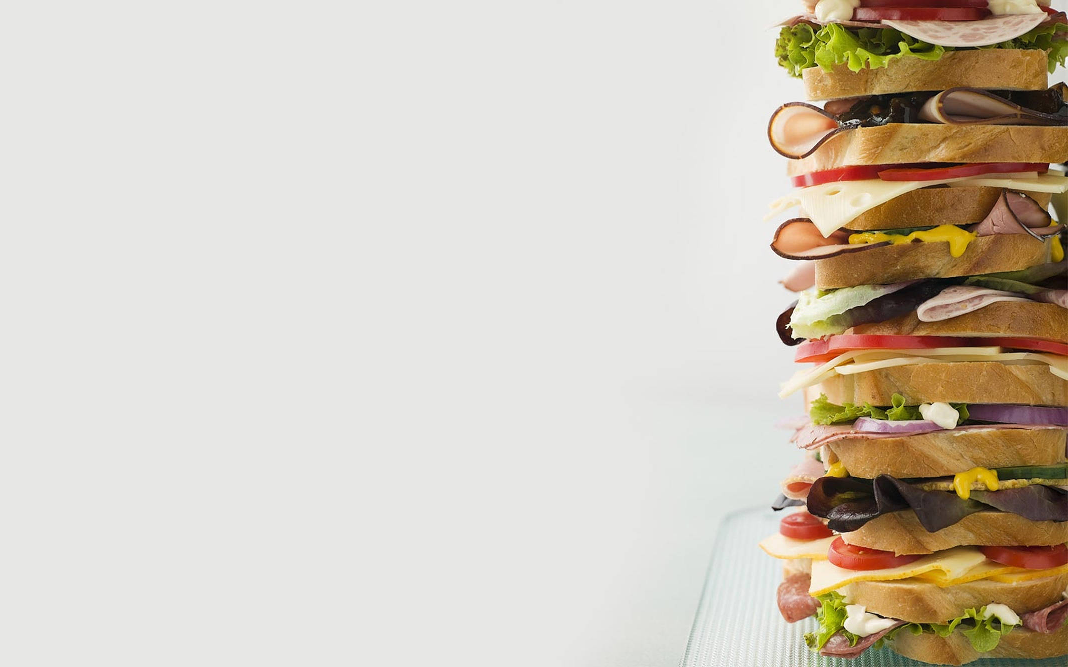 tall sandwich, lettuce, tomato, Full HD Desktop Wallpaper