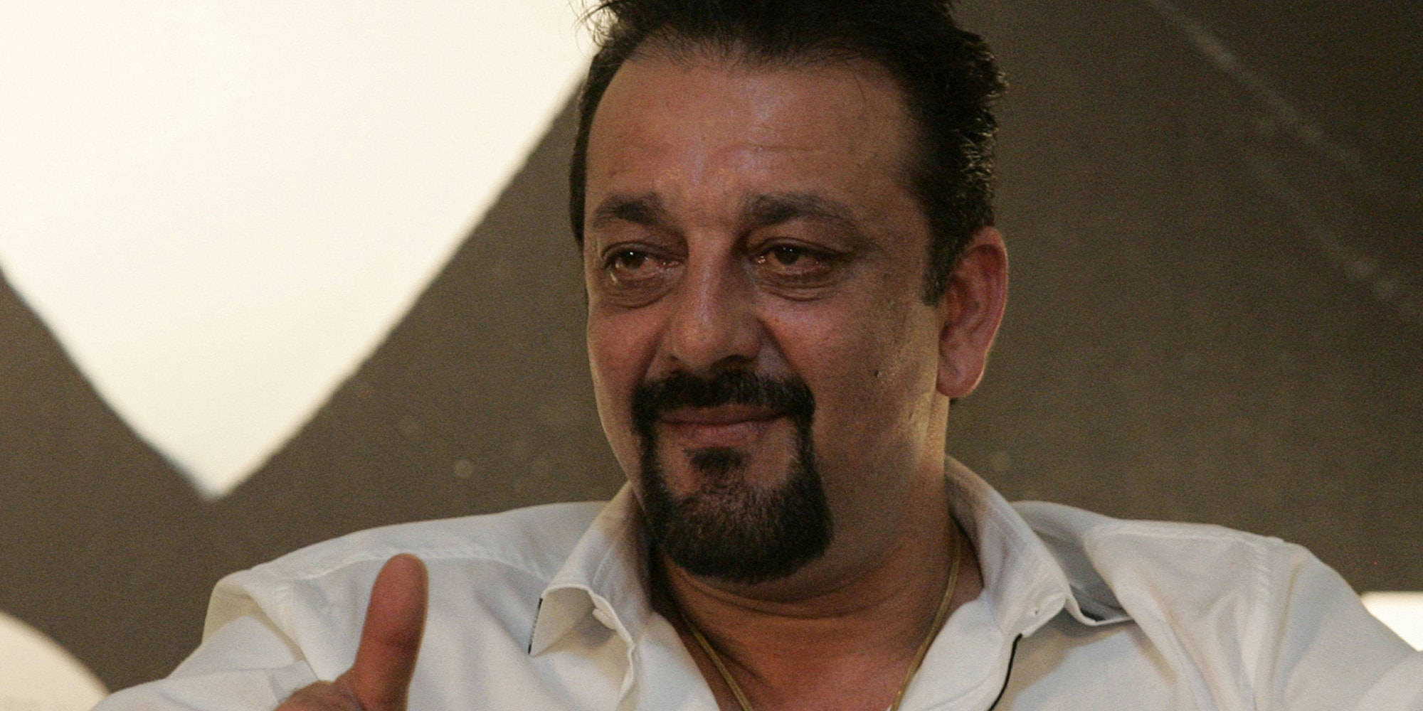 Sanjay Dutt, goatee, white shirt, Full HD Desktop Wallpaper