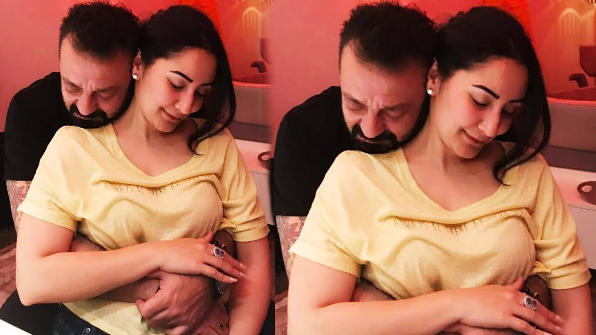 Sanjay Dutt, wife, red walls, Full HD Desktop Wallpaper