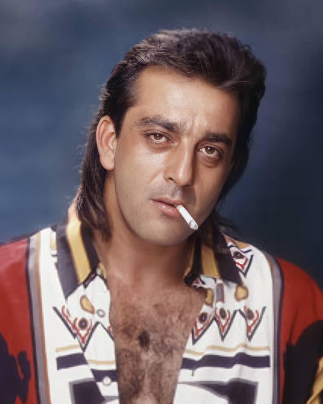 Sanjay Dutt, retro look, colorful patterned shirt, HD Phone Wallpaper