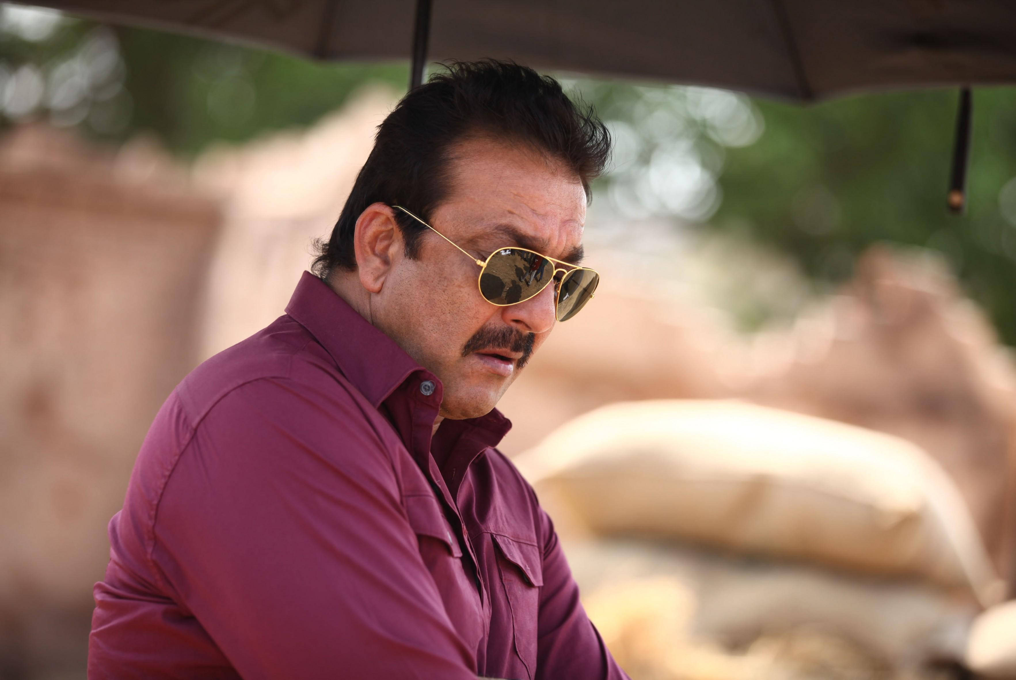 Sanjay Dutt, mustache, gold sunglasses, 2K Desktop Wallpaper