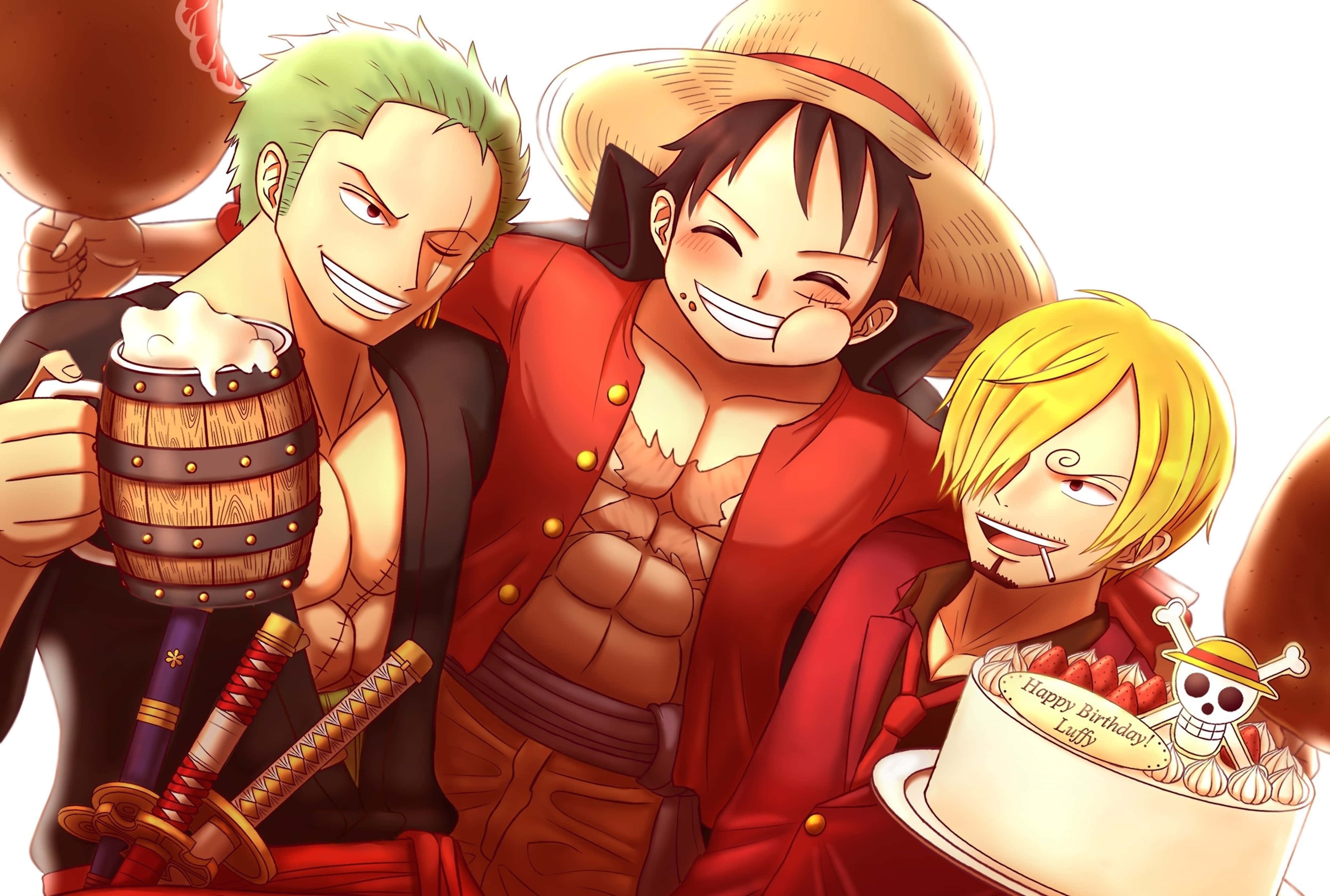 Sanji, anime pirates, beer mug, 4K Desktop Wallpaper