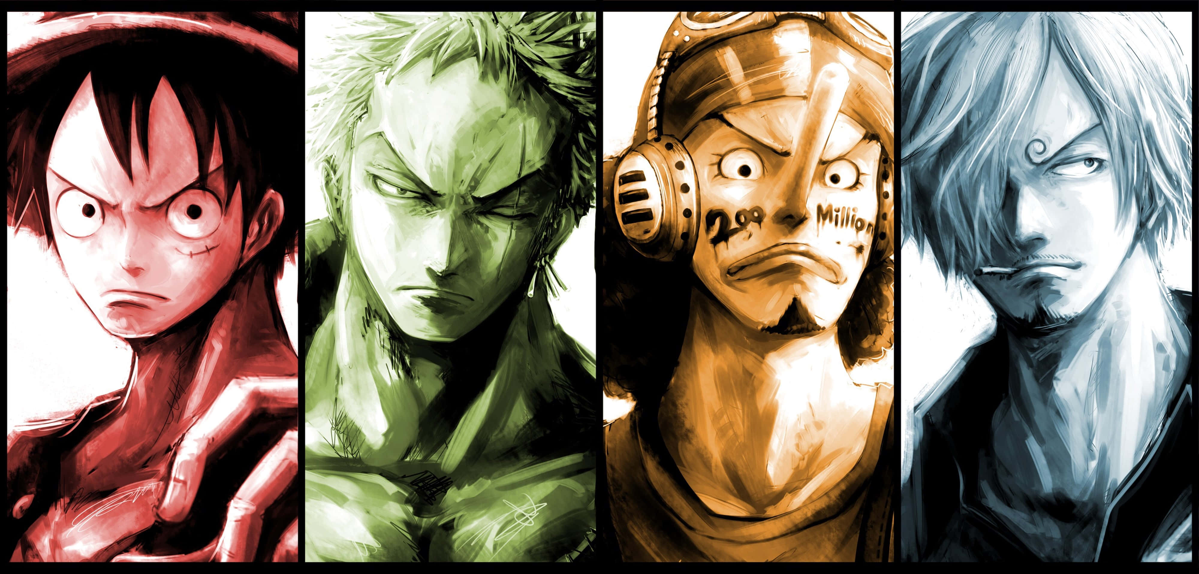 Sanji 4K, red, green, 4K Desktop Wallpaper
