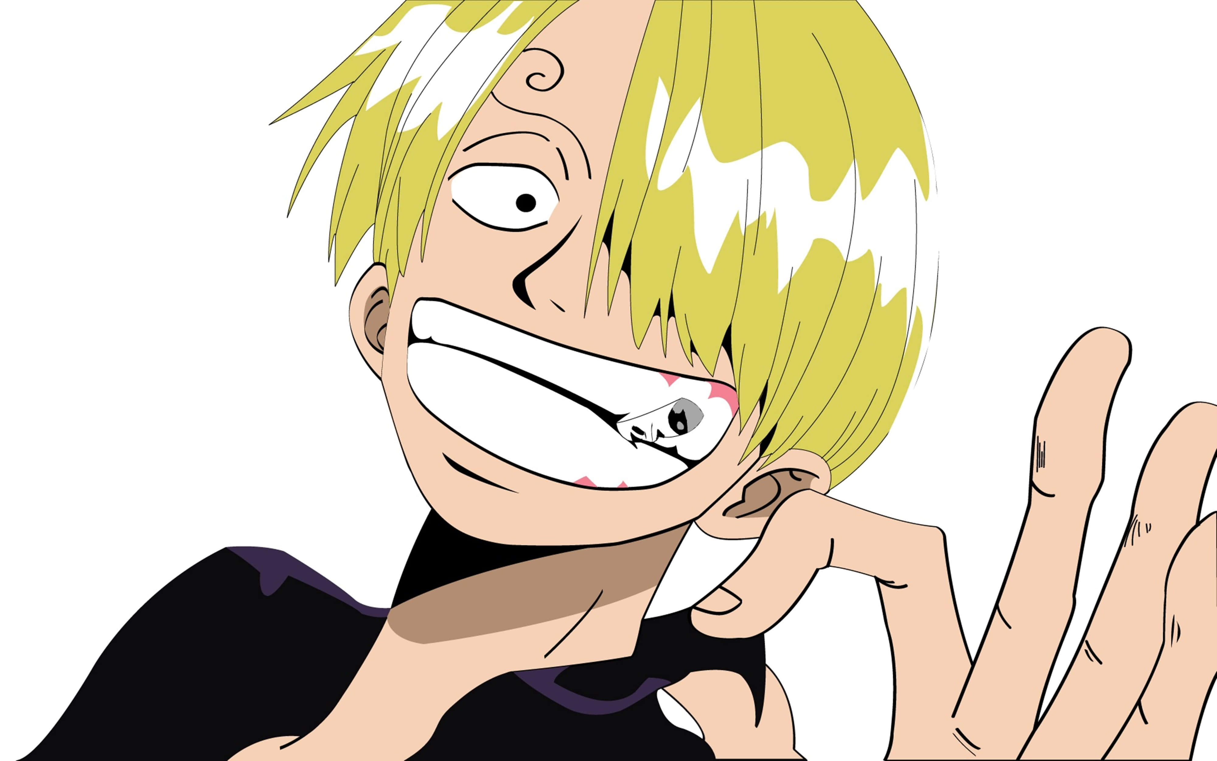 Sanji 4K, anime character, spiky blonde hair, 4K Desktop Wallpaper