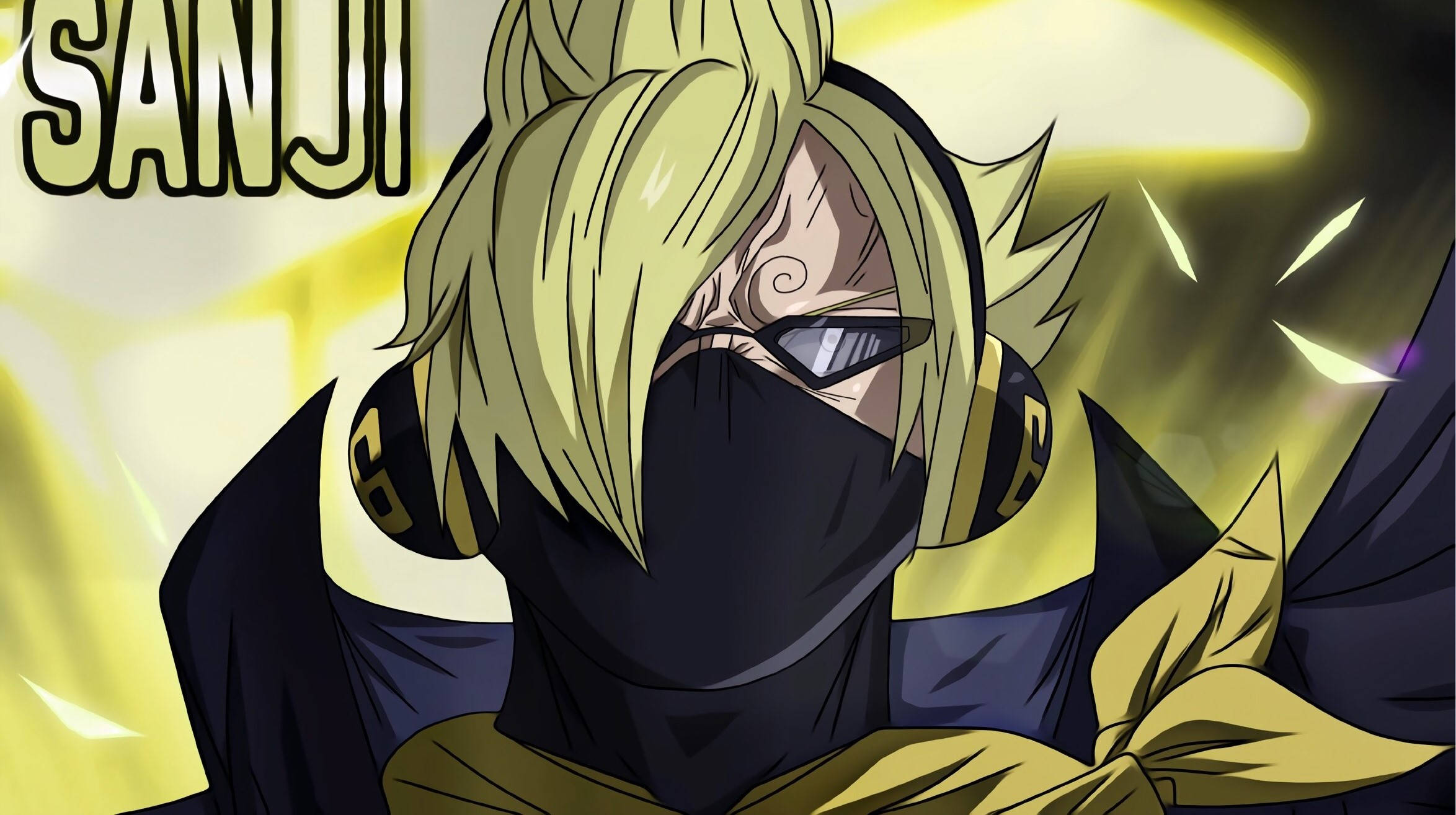 Sanji, blonde hair, black mask, Full HD Desktop Wallpaper