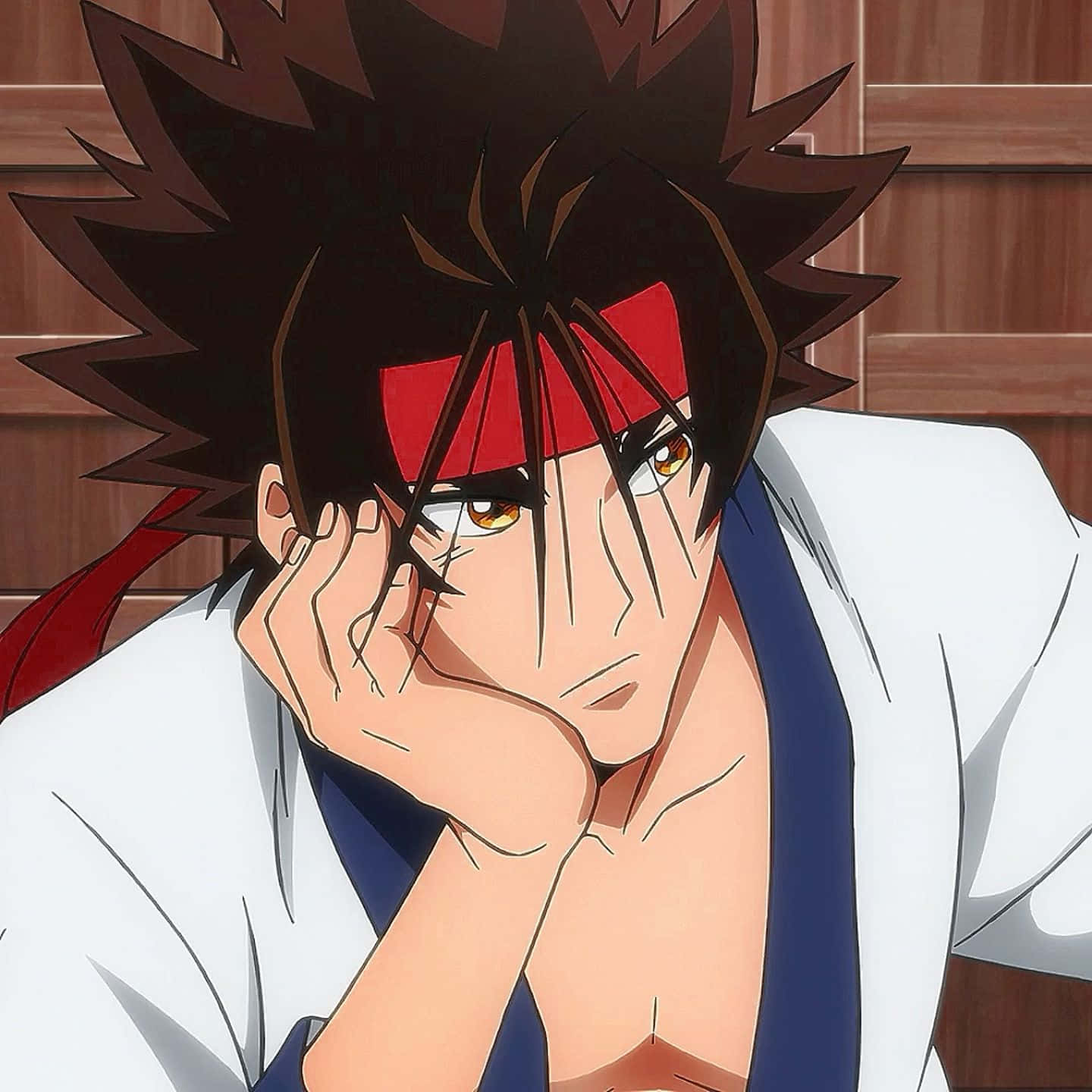 Sanosuke Sagara, anime portrait, spiky-haired, HD Desktop Wallpaper