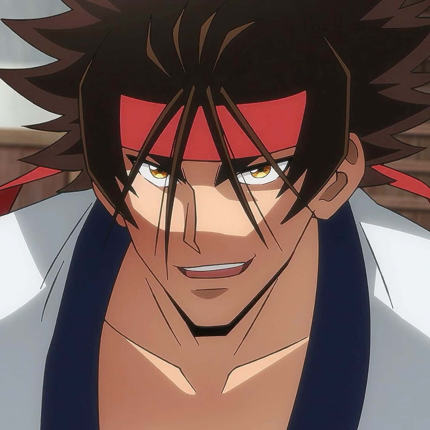 Sanosuke Sagara, spiky black hair, red headband, HD Desktop Wallpaper