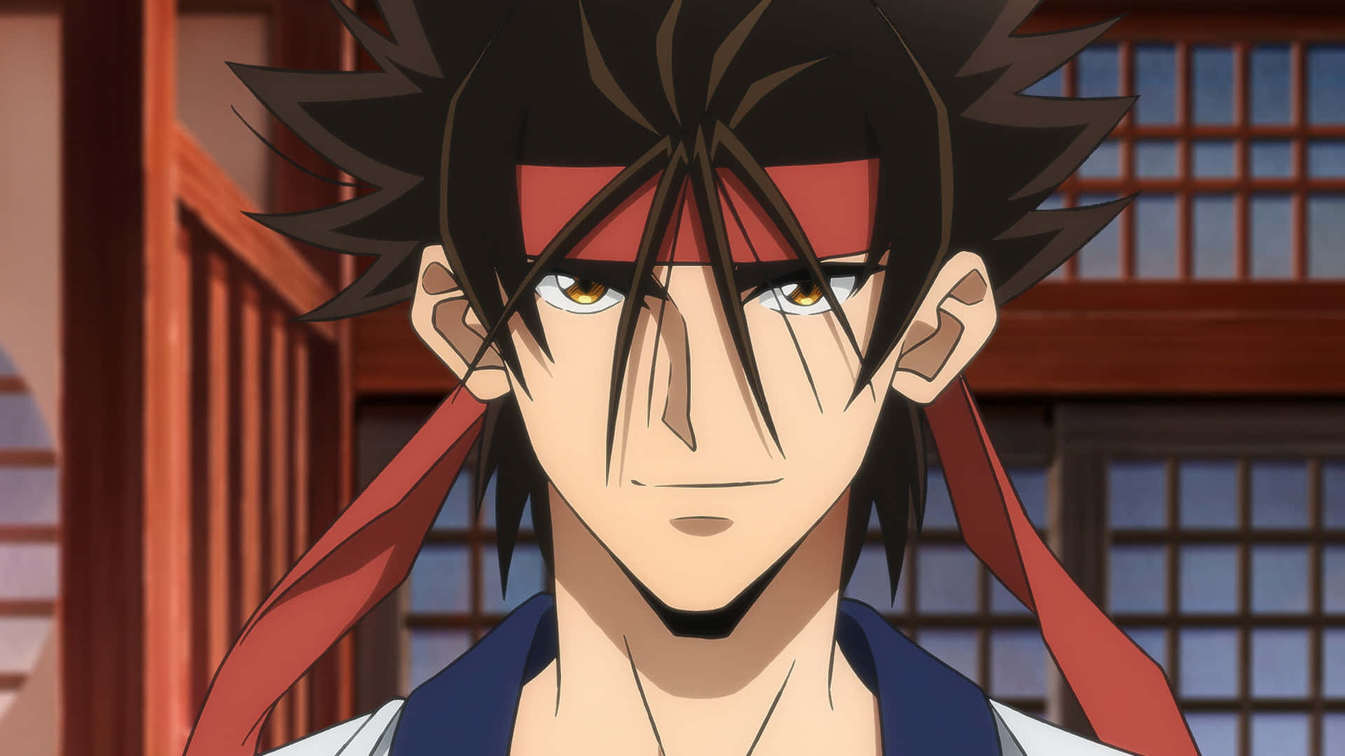 Sanosuke Sagara, spiky black hair, red headband, Full HD Desktop Wallpaper