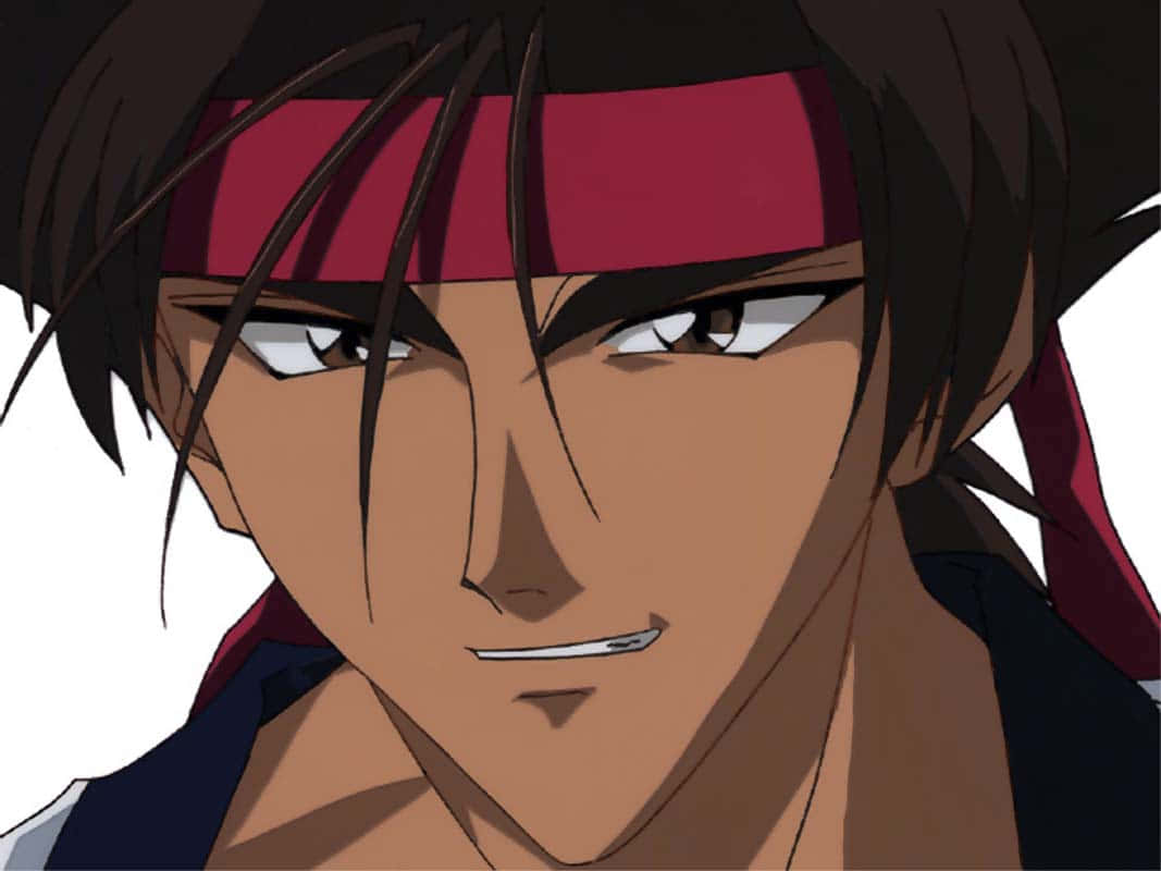 Sanosuke Sagara, dark hair, red headband, SD Desktop Wallpaper