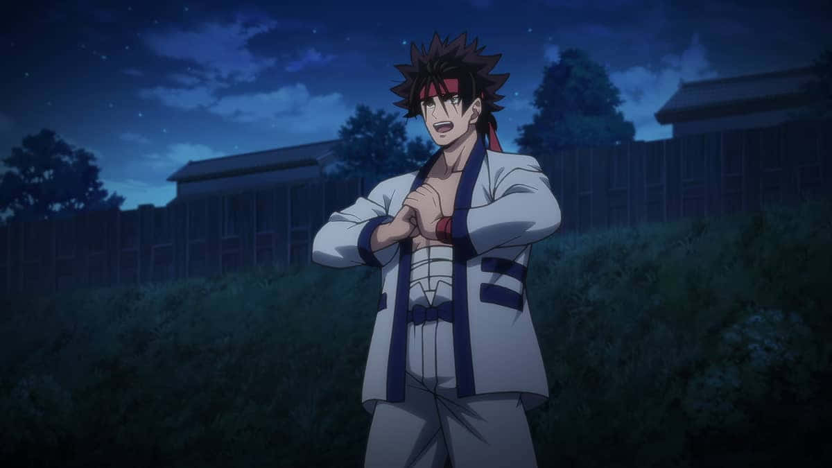 Sanosuke Sagara, nighttime, starry sky, SD Desktop Wallpaper