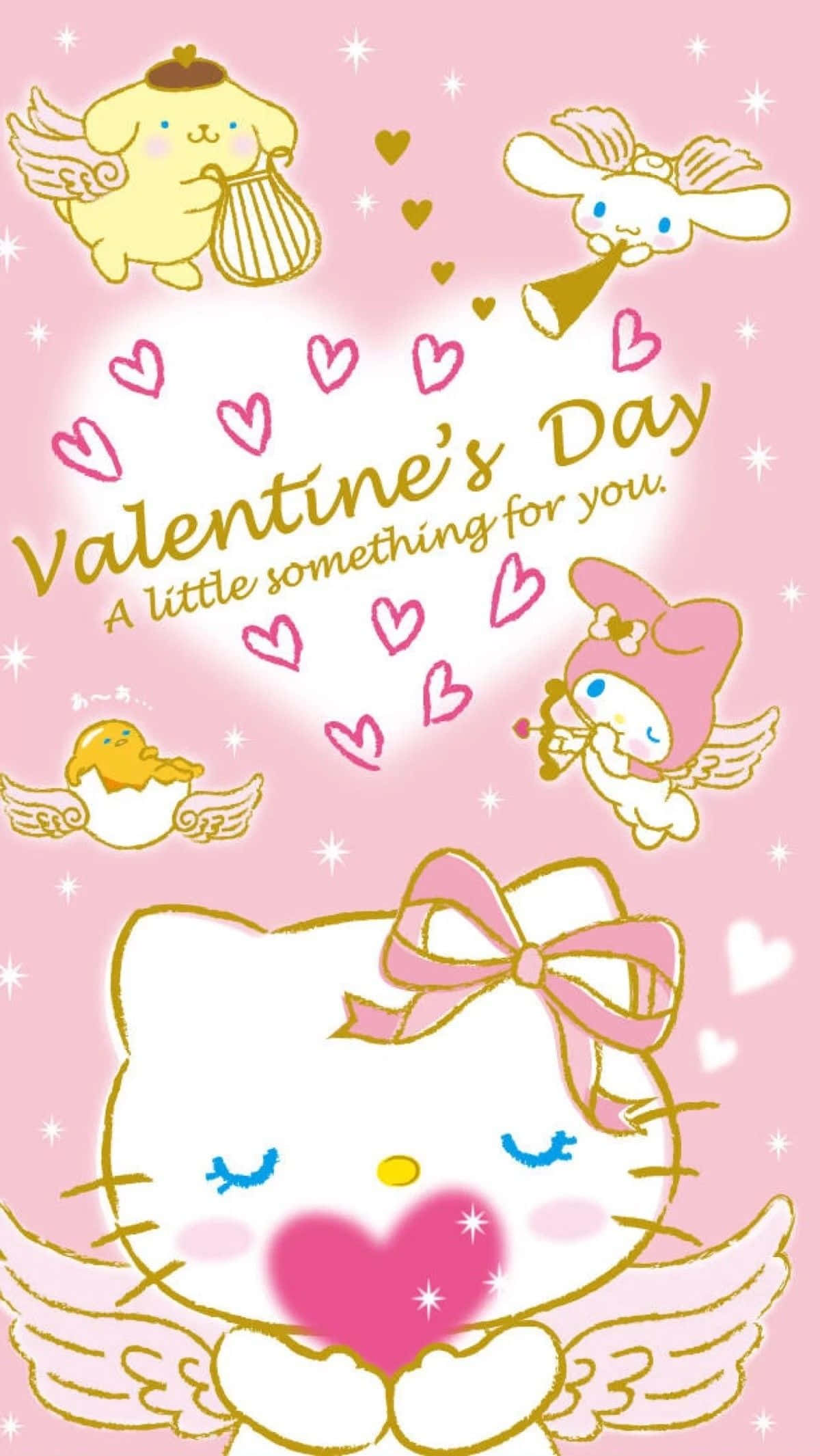 Sanrio, Valentine's Day, pink, Full HD Phone Wallpaper