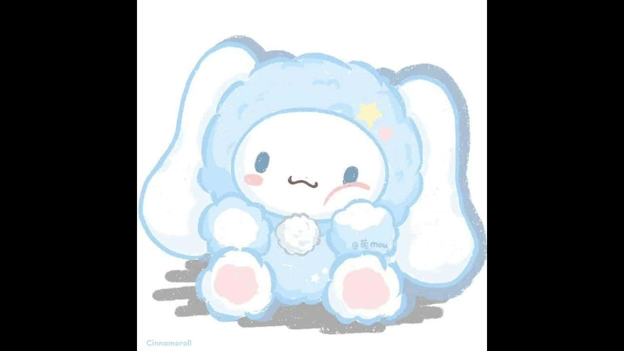 Sanrio Pfp, cute playsuit, blue bunny, HD Desktop Wallpaper