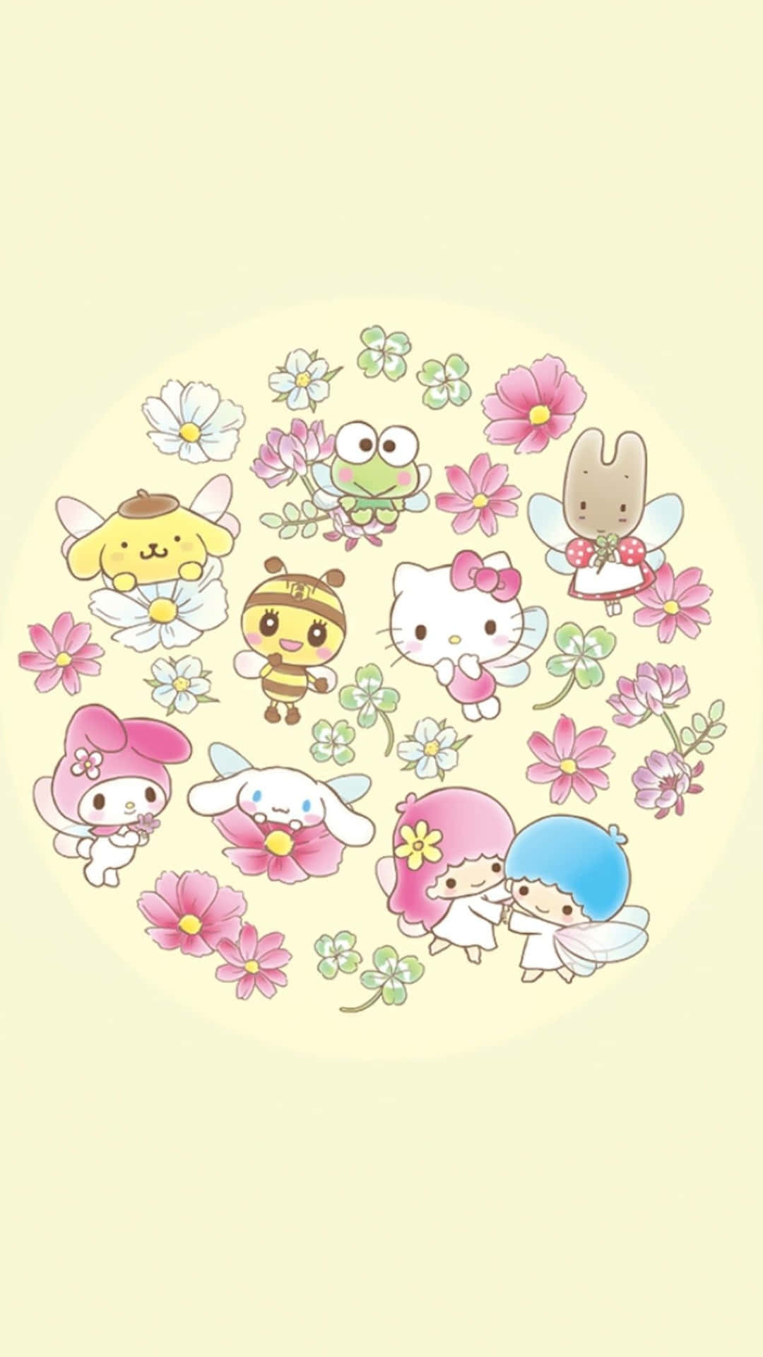 Sanrio, PFP, floral, Full HD Phone Wallpaper