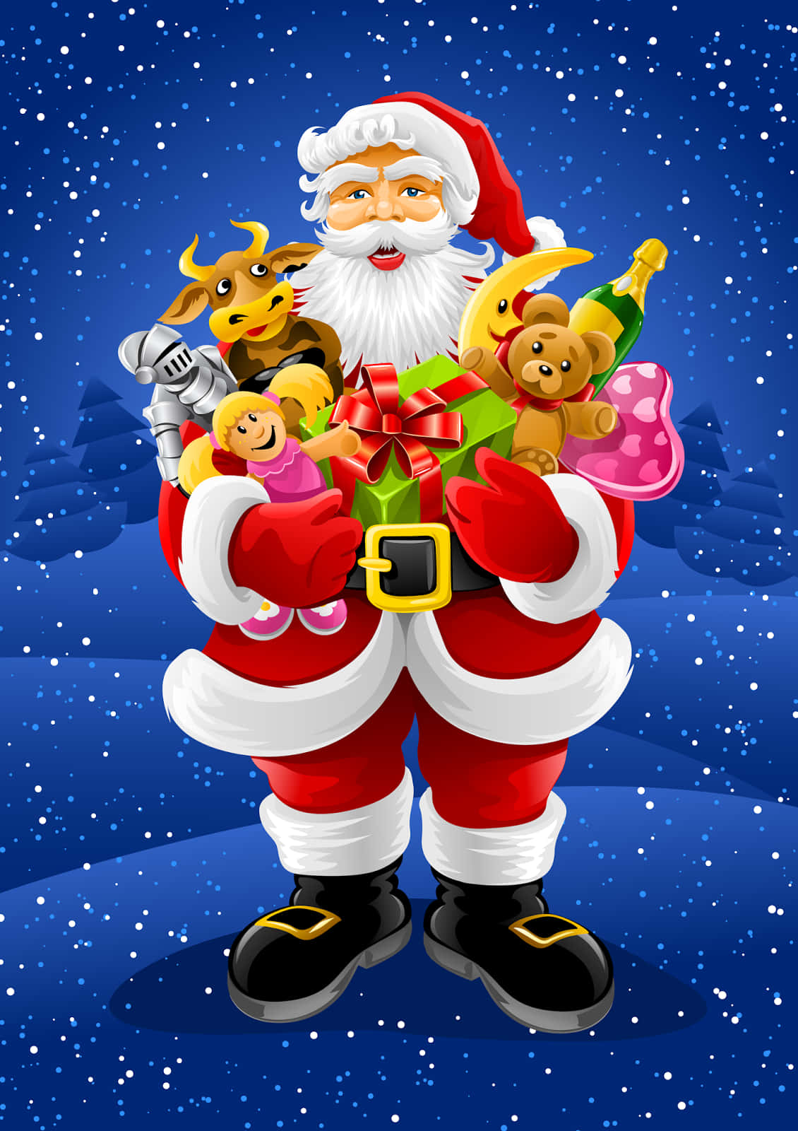 Santa Claus, red suit, white suit, HD Phone Wallpaper