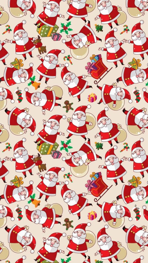 Santa Claus, red suits, gifts, SD Phone Wallpaper