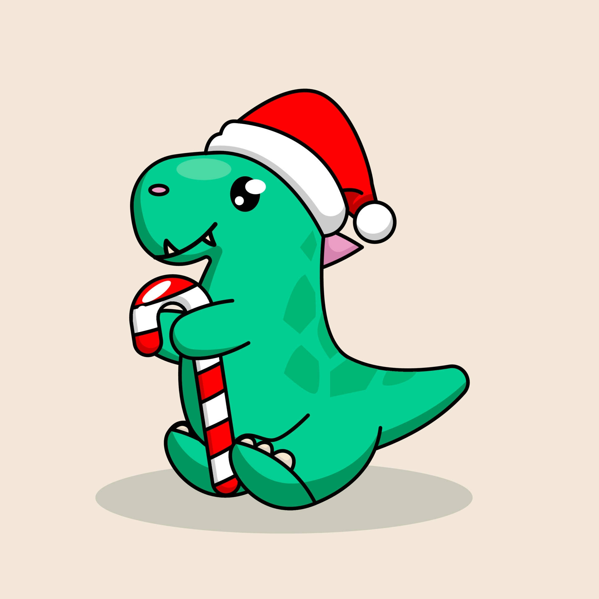 Santa Claus hat, red Santa hat, candy cane, Full HD Desktop Wallpaper