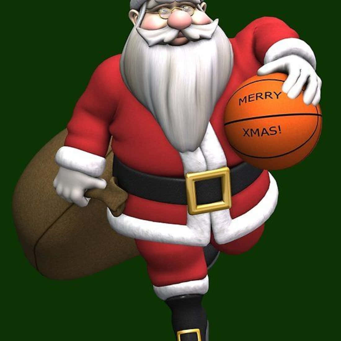 NBA Christmas, Santa Claus, red suit, SD Desktop Wallpaper