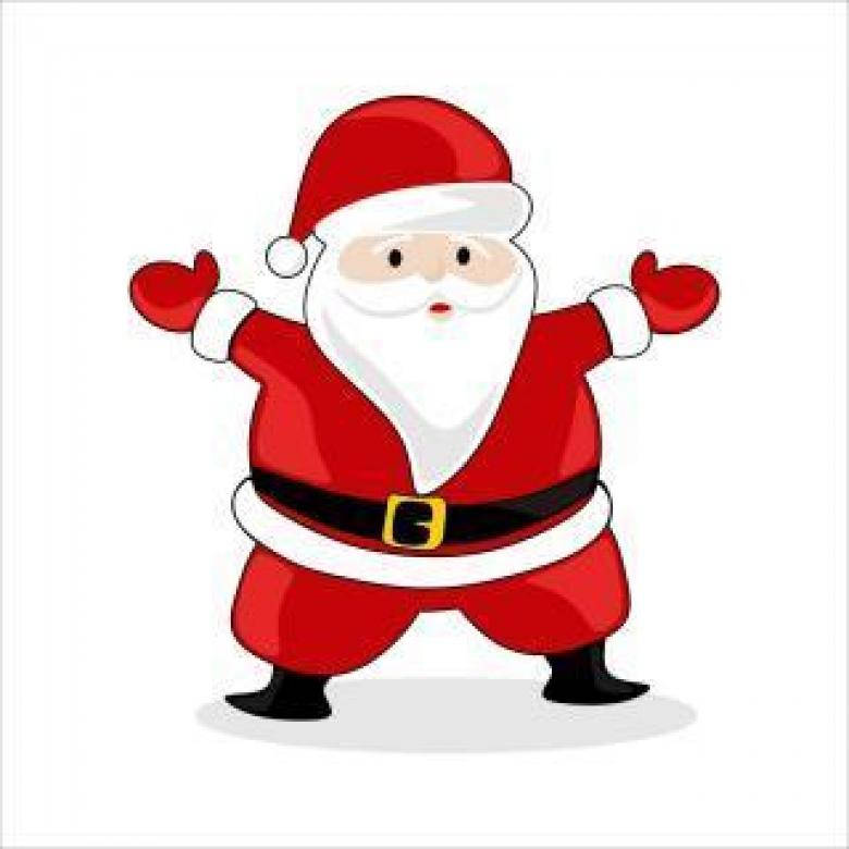 Santa Claus, red suit, white trim, SD Desktop Wallpaper