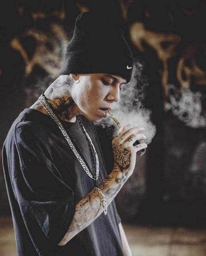Santa Fe Klan, vape pen, black beanie, SD Phone Wallpaper
