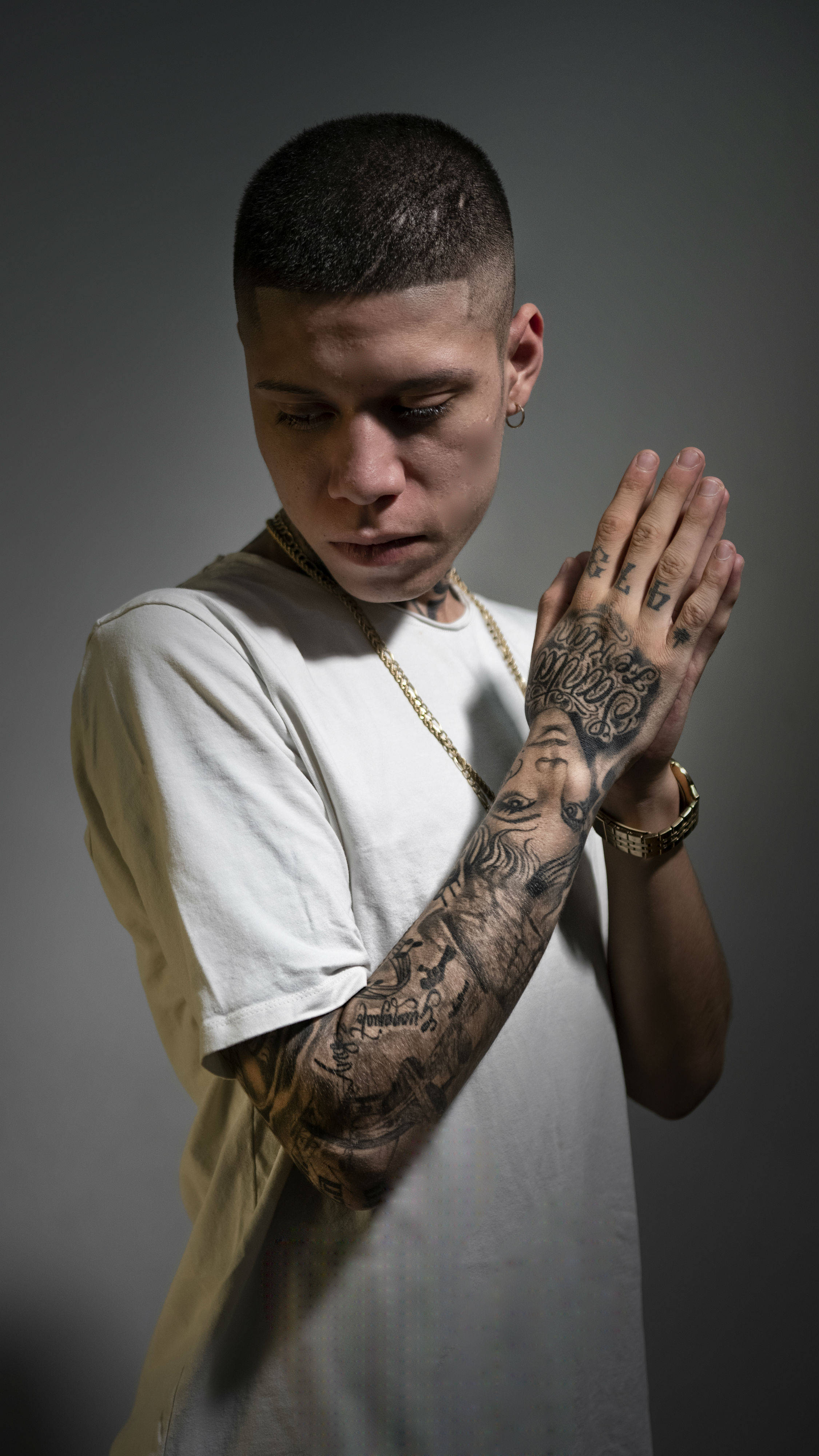 Santa Fe Klan, tattoos, studio portrait, 4K Phone Wallpaper