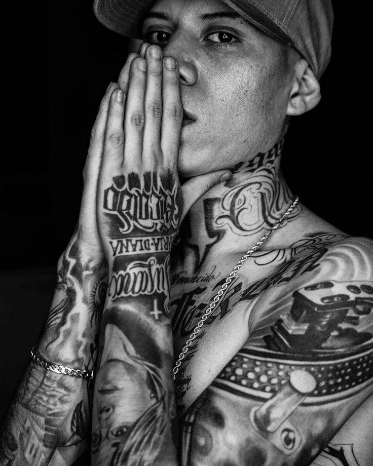 Santa Fe Klan, tattooed person, cap, SD Phone Wallpaper