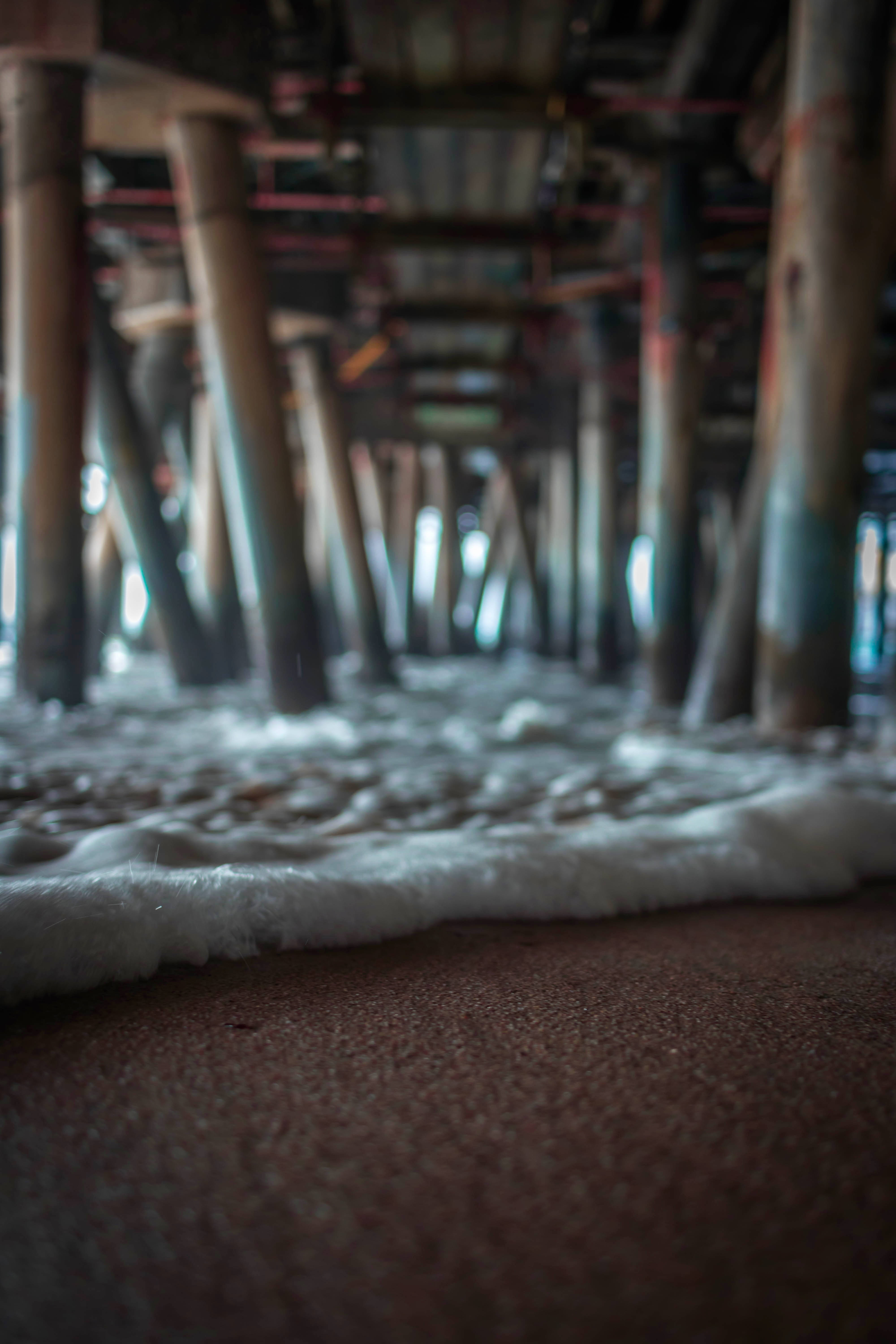 Santa Monica, tiny beach wave, foamy ocean waves, 5K Phone Wallpaper