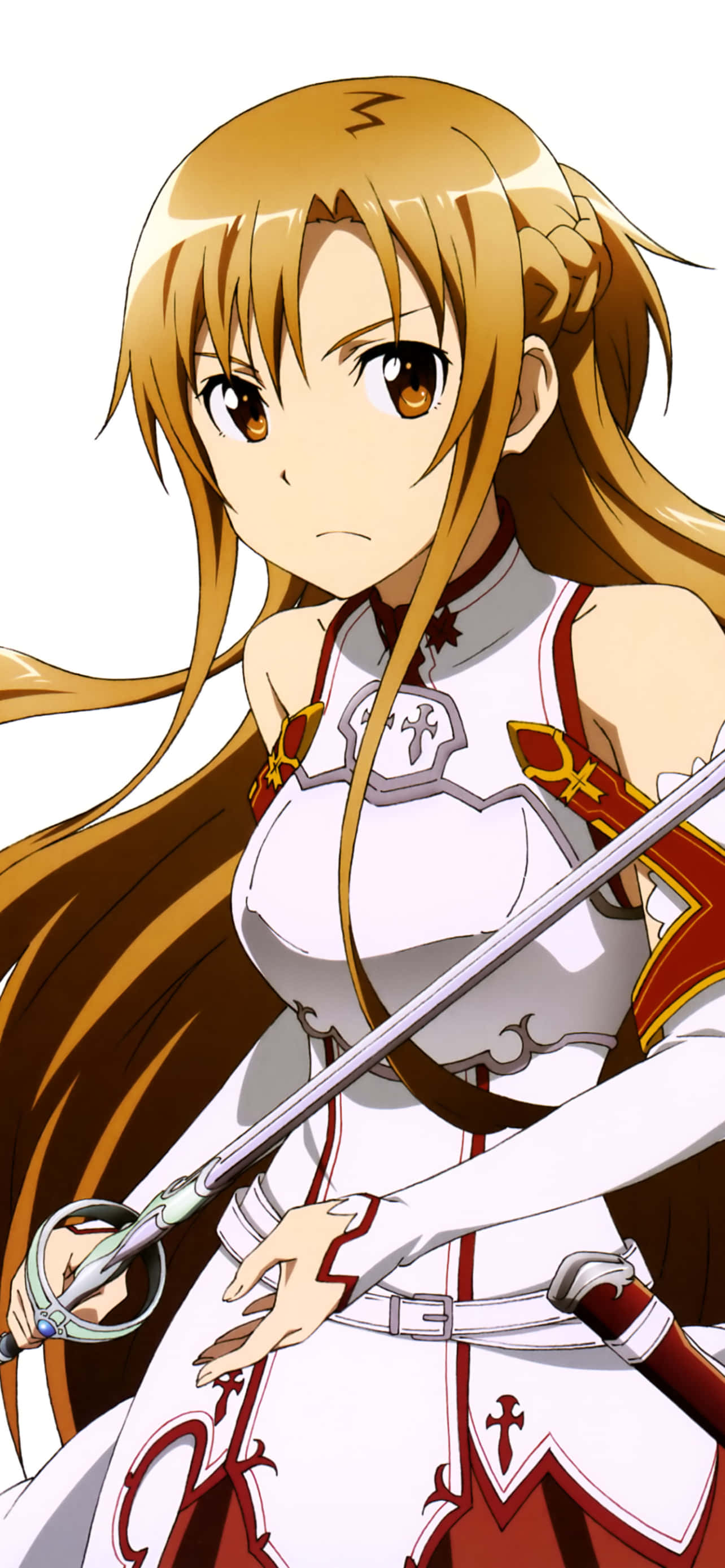 Sao Phone, anime girl, long blonde hair, 2K Phone Wallpaper