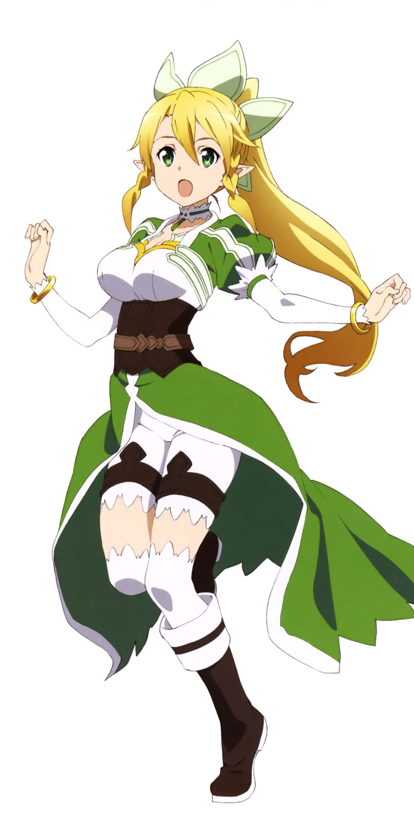 Sao Phone, 1440 x 2880, green and white dress, 2K Phone Wallpaper