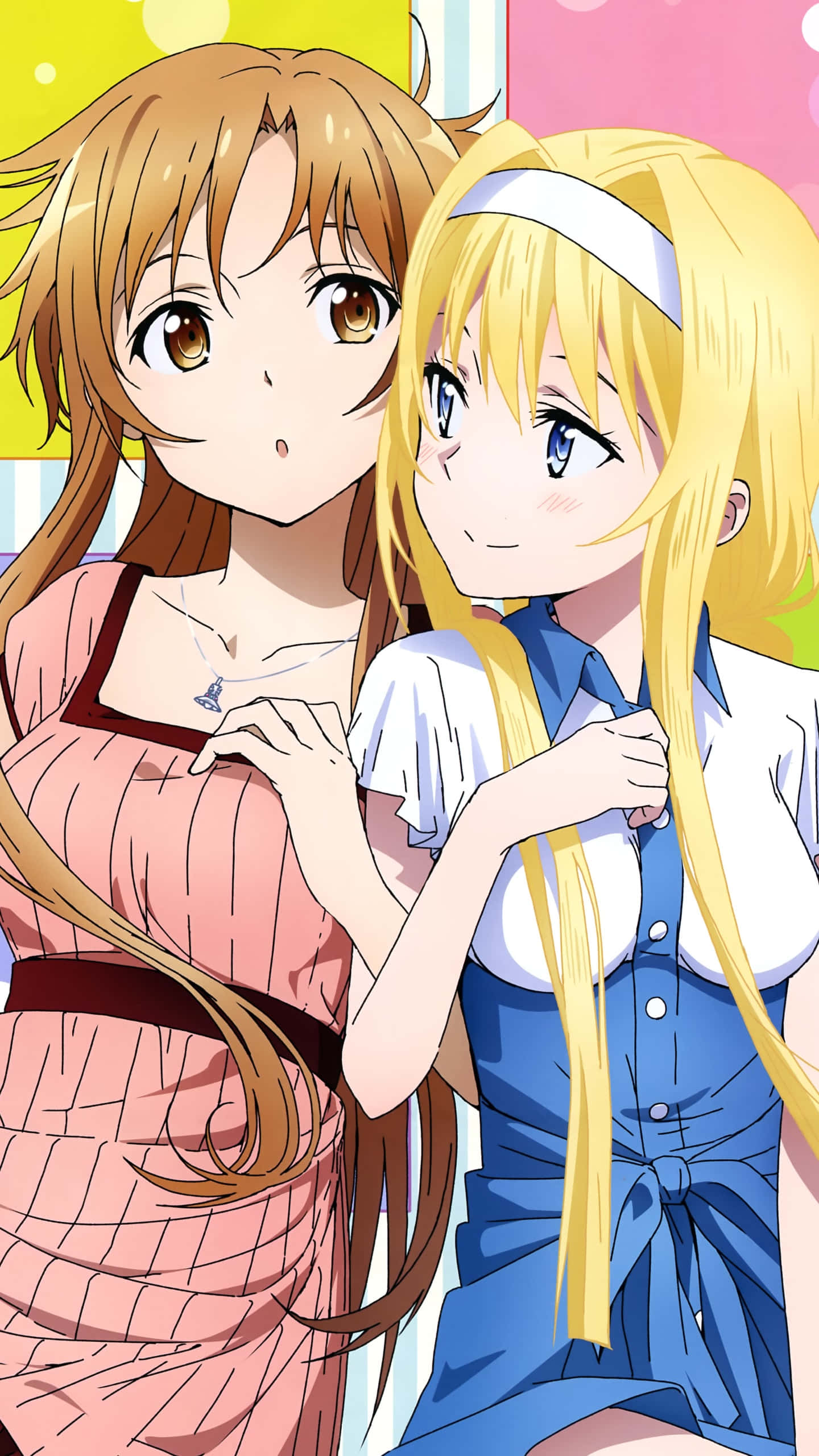 São Phone, anime girls, brown hair, 2K Phone Wallpaper