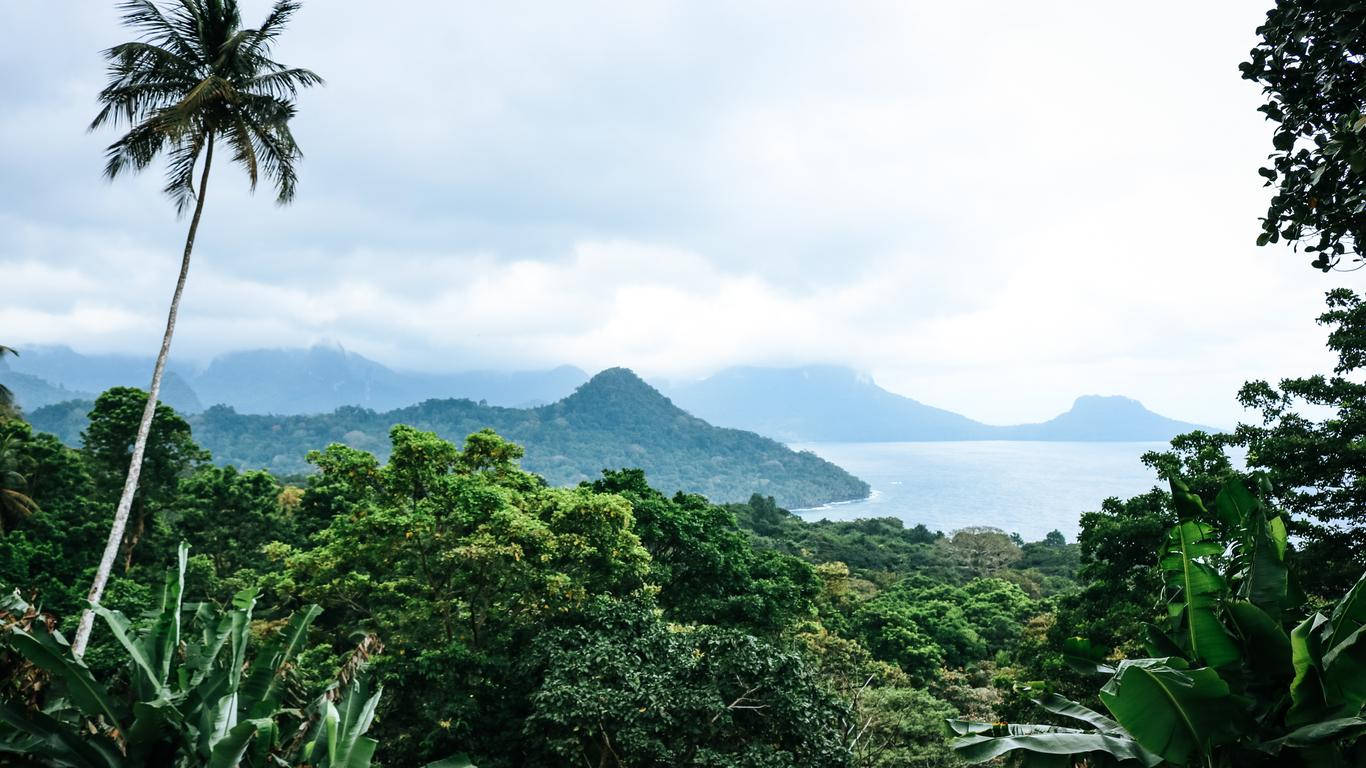 Sao Tome And Principe, lush island, tropical jungle, HD Desktop Wallpaper