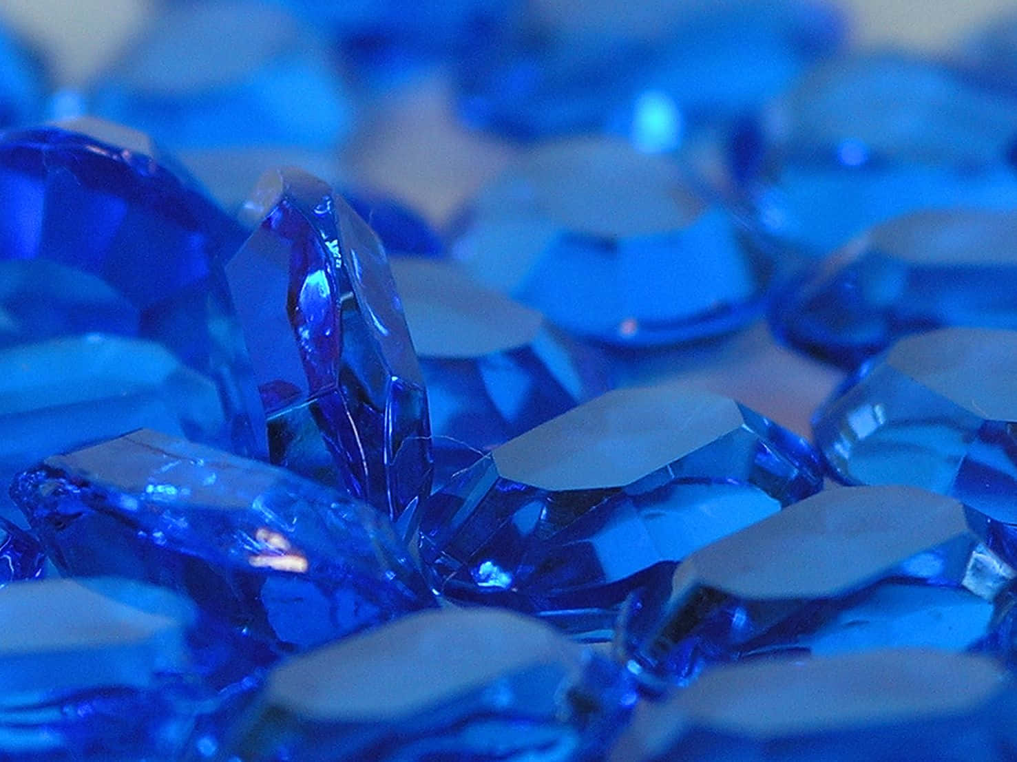 Sapphire Blue, faceted blue gemstones, soft light, HD Desktop Wallpaper