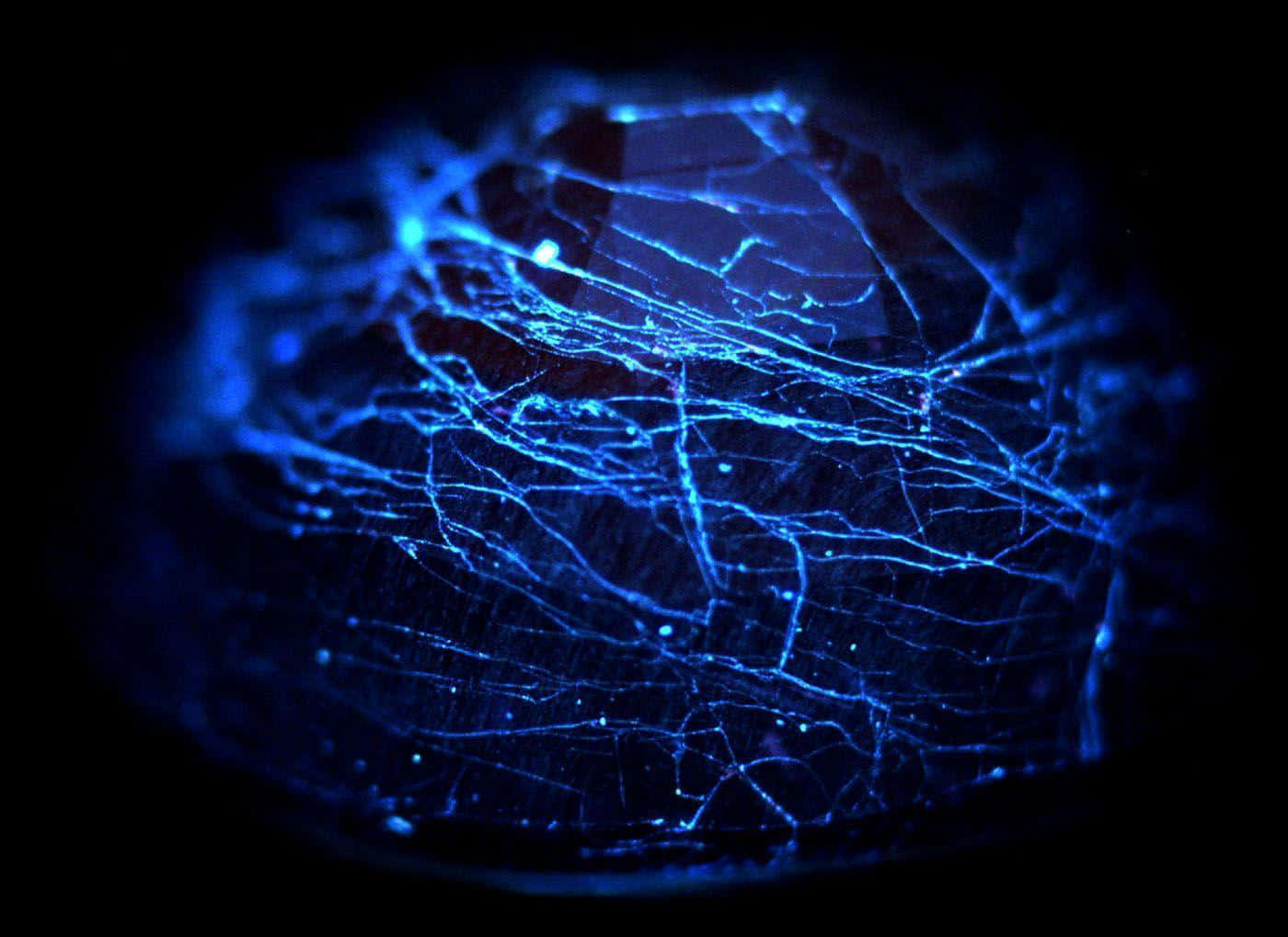 sapphire blue, cracked glass sphere, electric blue energy, HD Desktop Wallpaper
