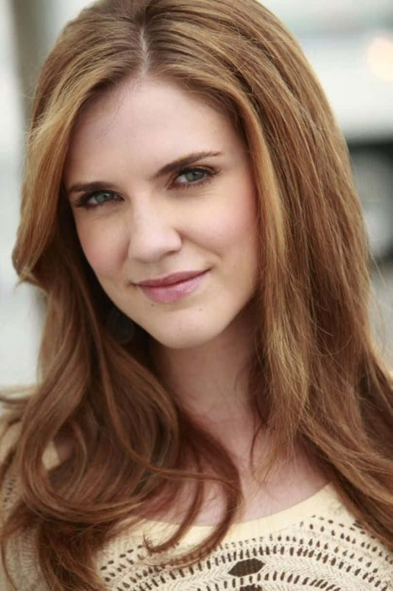 Sara Canning, long auburn hair, green eyes, SD Phone Wallpaper