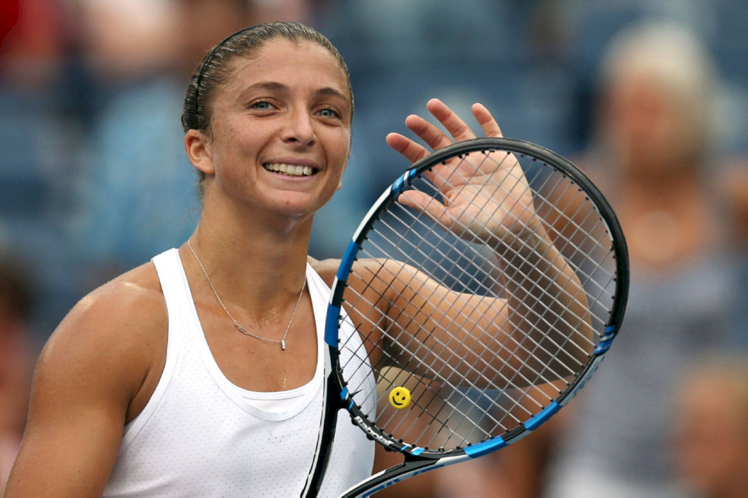 Sara Errani, tennis player, racket, Full HD Desktop Wallpaper
