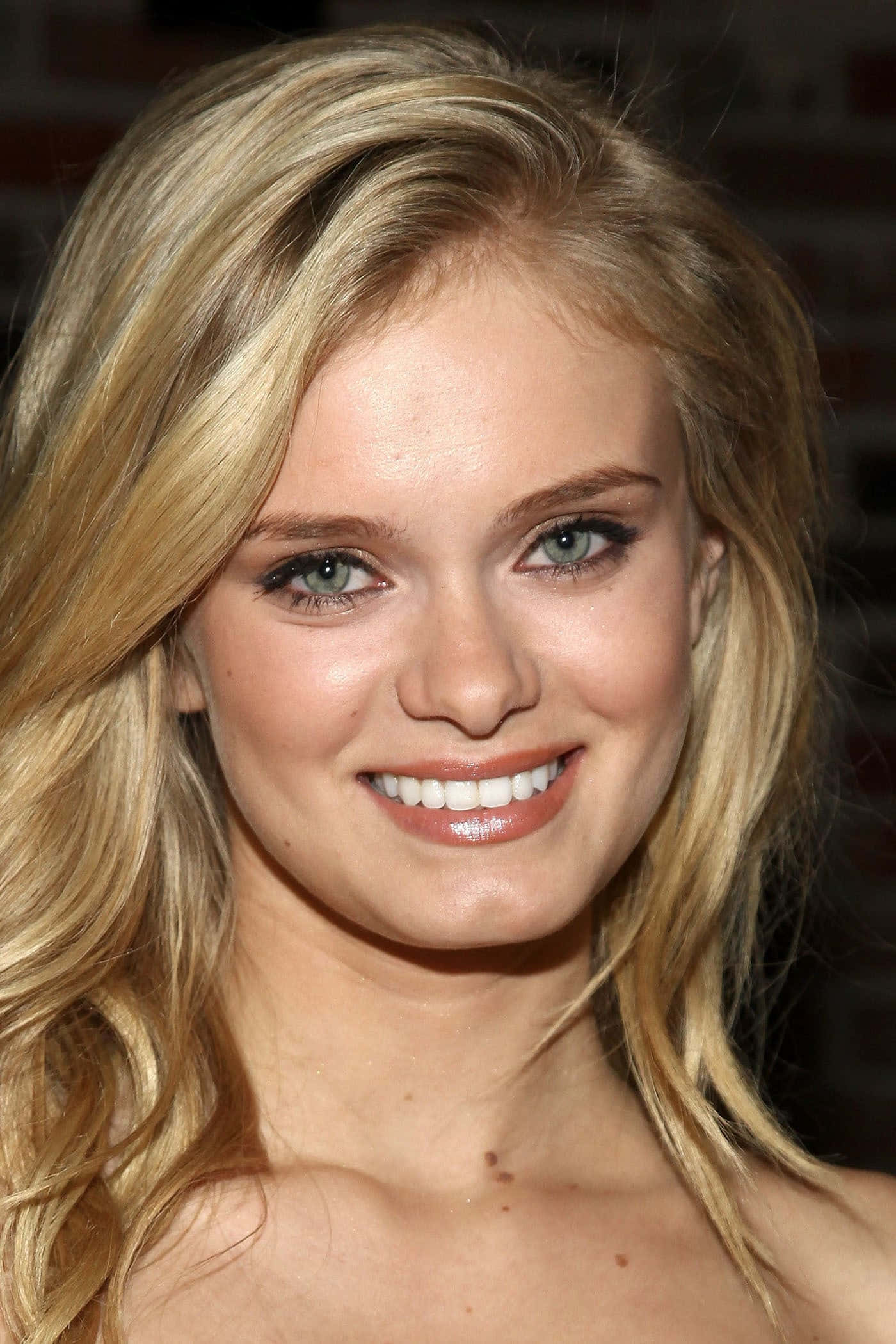 Sara Paxton, blonde woman, bright blue eyes, Full HD Phone Wallpaper