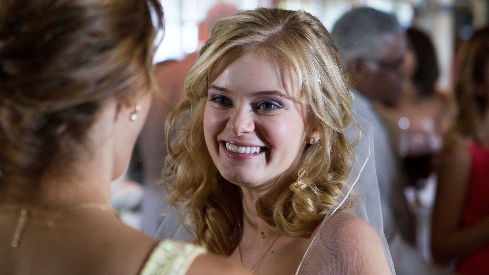 Sara Paxton, blonde bride, veil, Full HD Desktop Wallpaper
