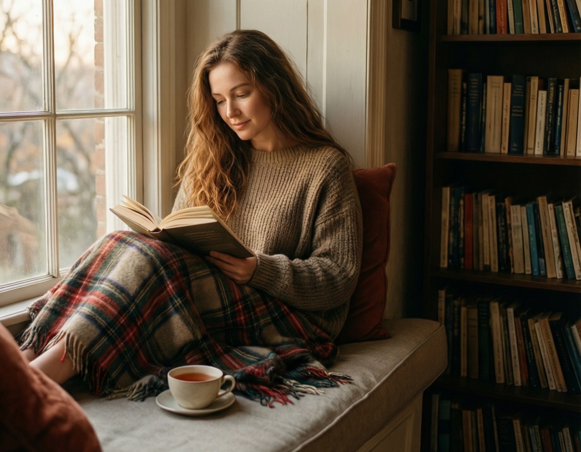 Sara Waisglass, window seat, cozy indoor setting, SD Desktop Wallpaper