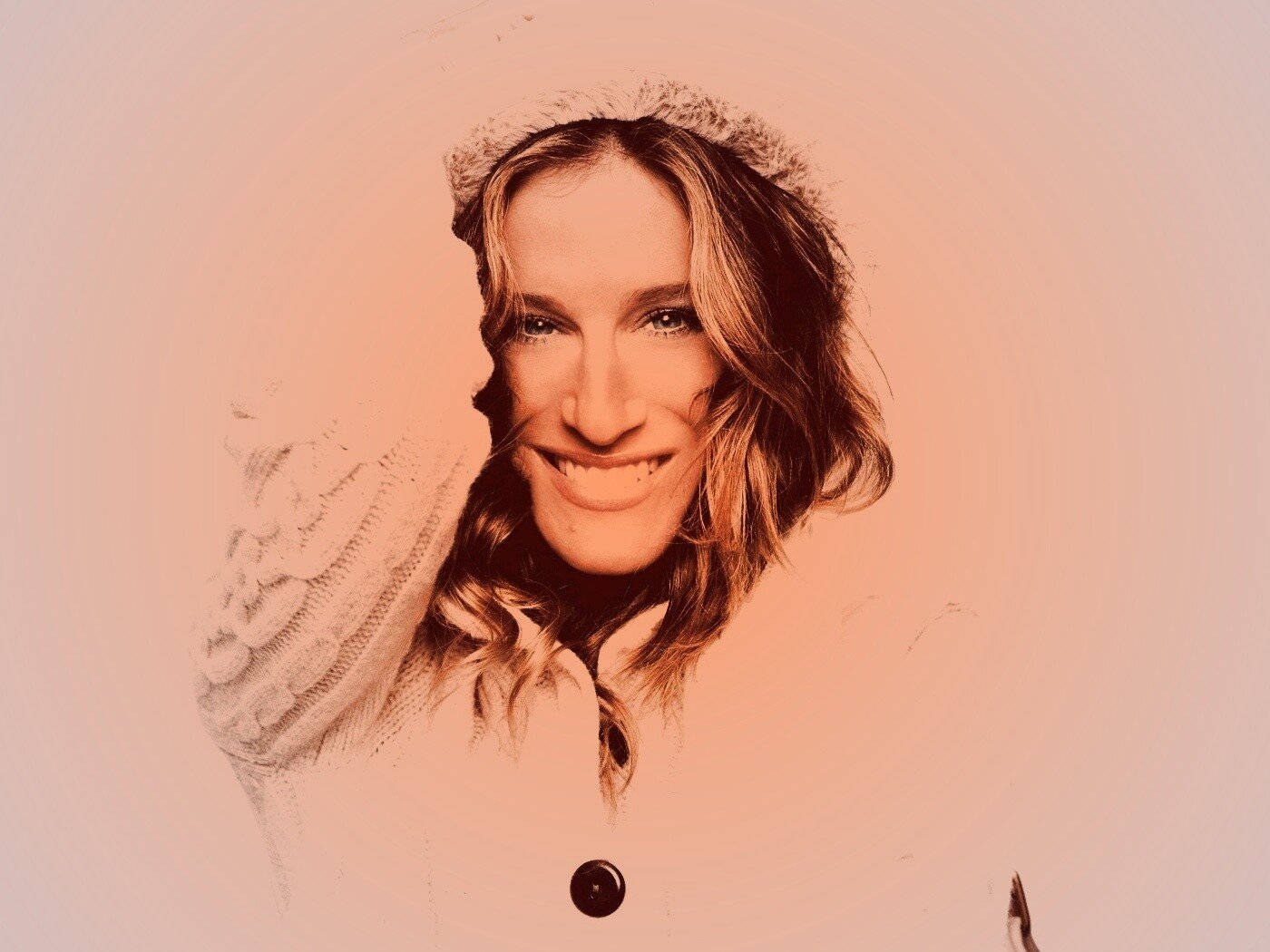 Sarah Jessica Parker, wavy hair, beret, HD Desktop Wallpaper